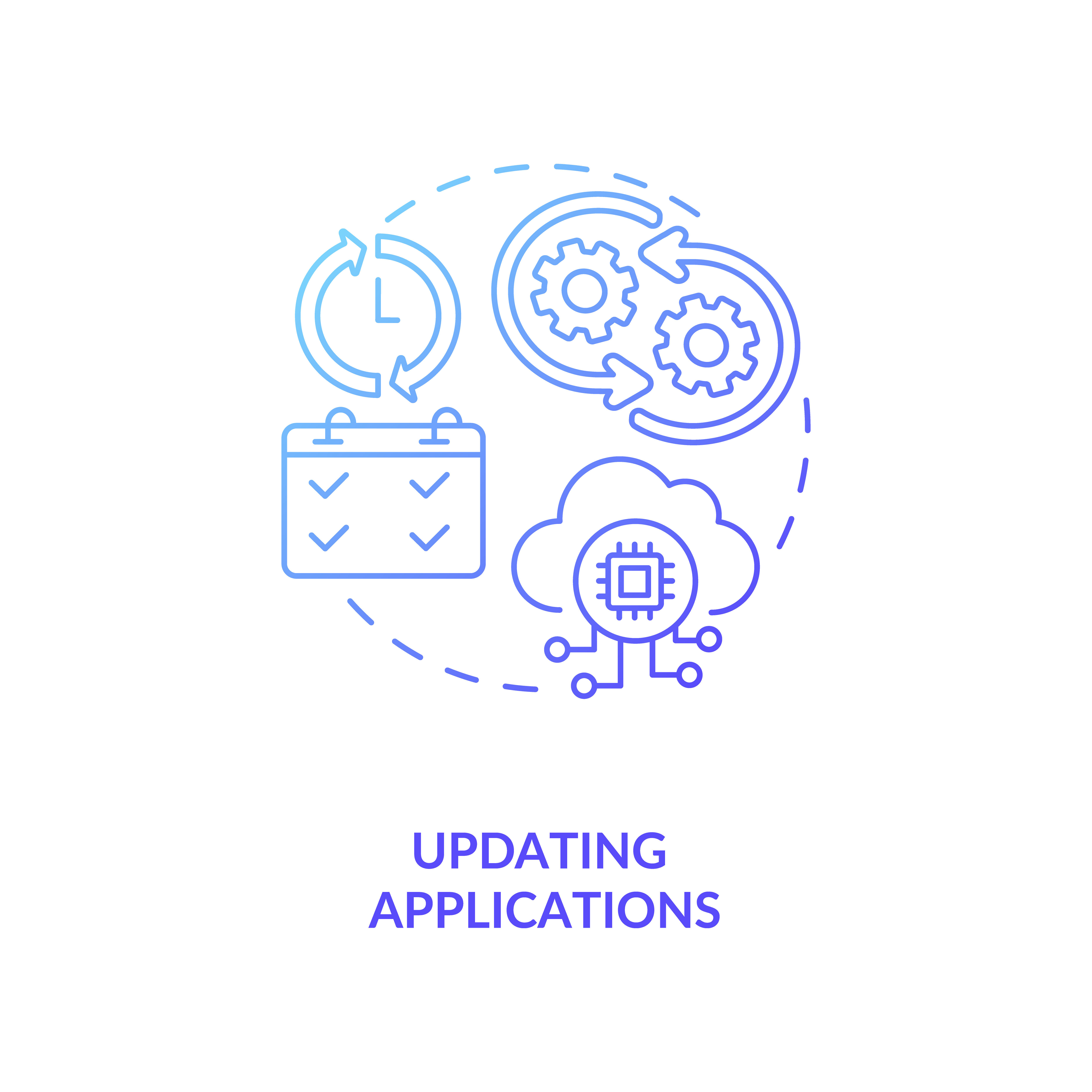 Updating applications concept icon By bsd studio | TheHungryJPEG