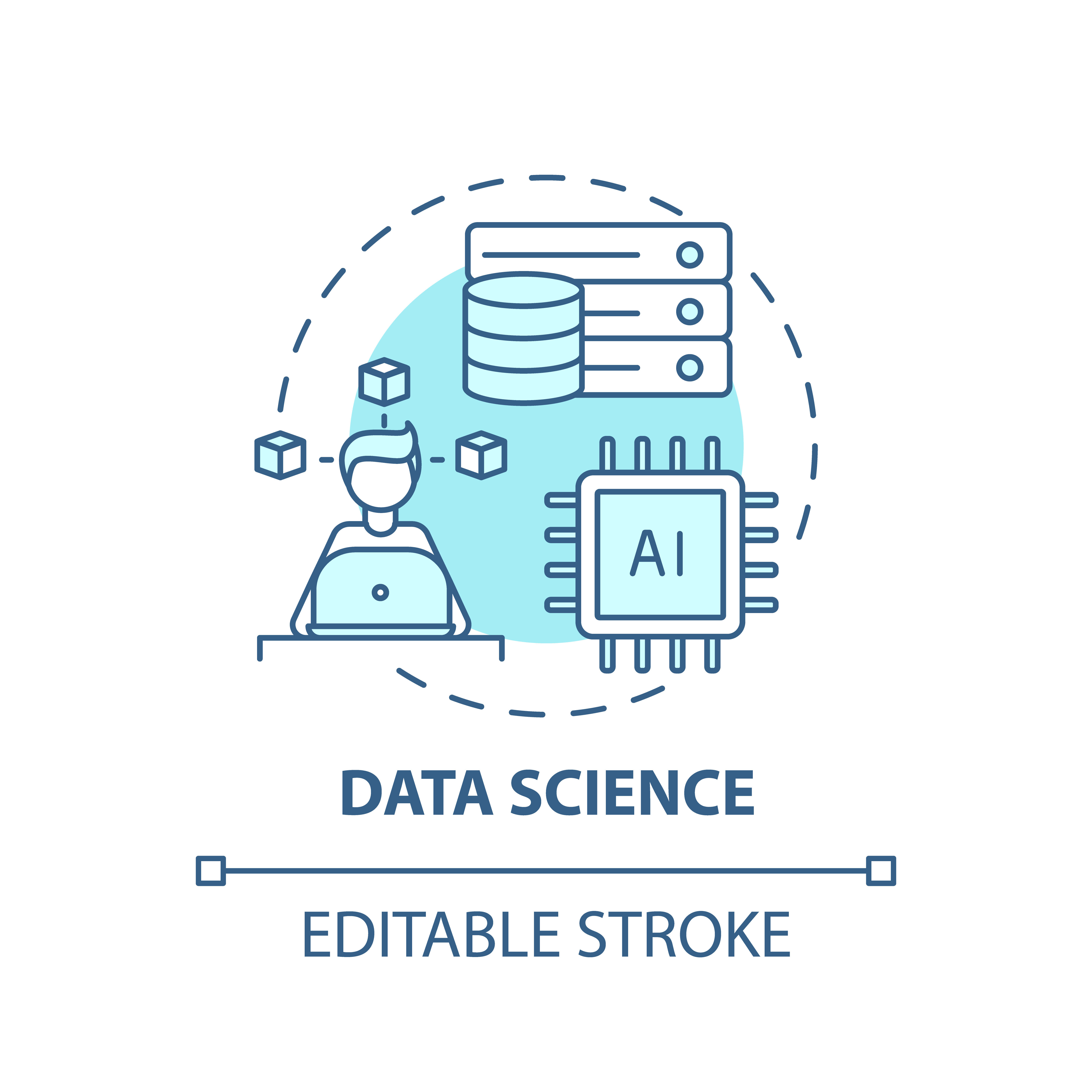 Data science concept icon By bsd studio | TheHungryJPEG