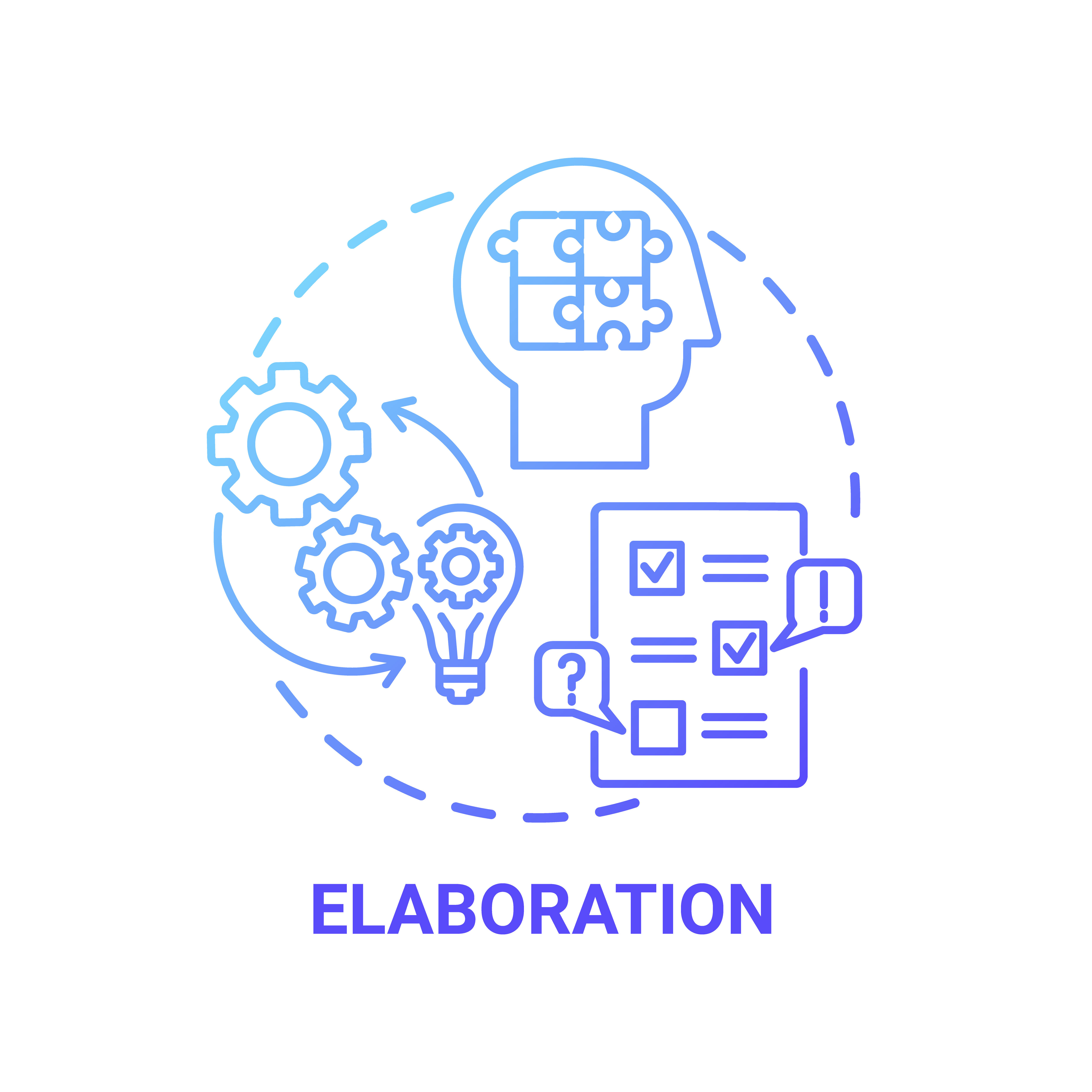Elaboration concept icon By bsd art factory | TheHungryJPEG