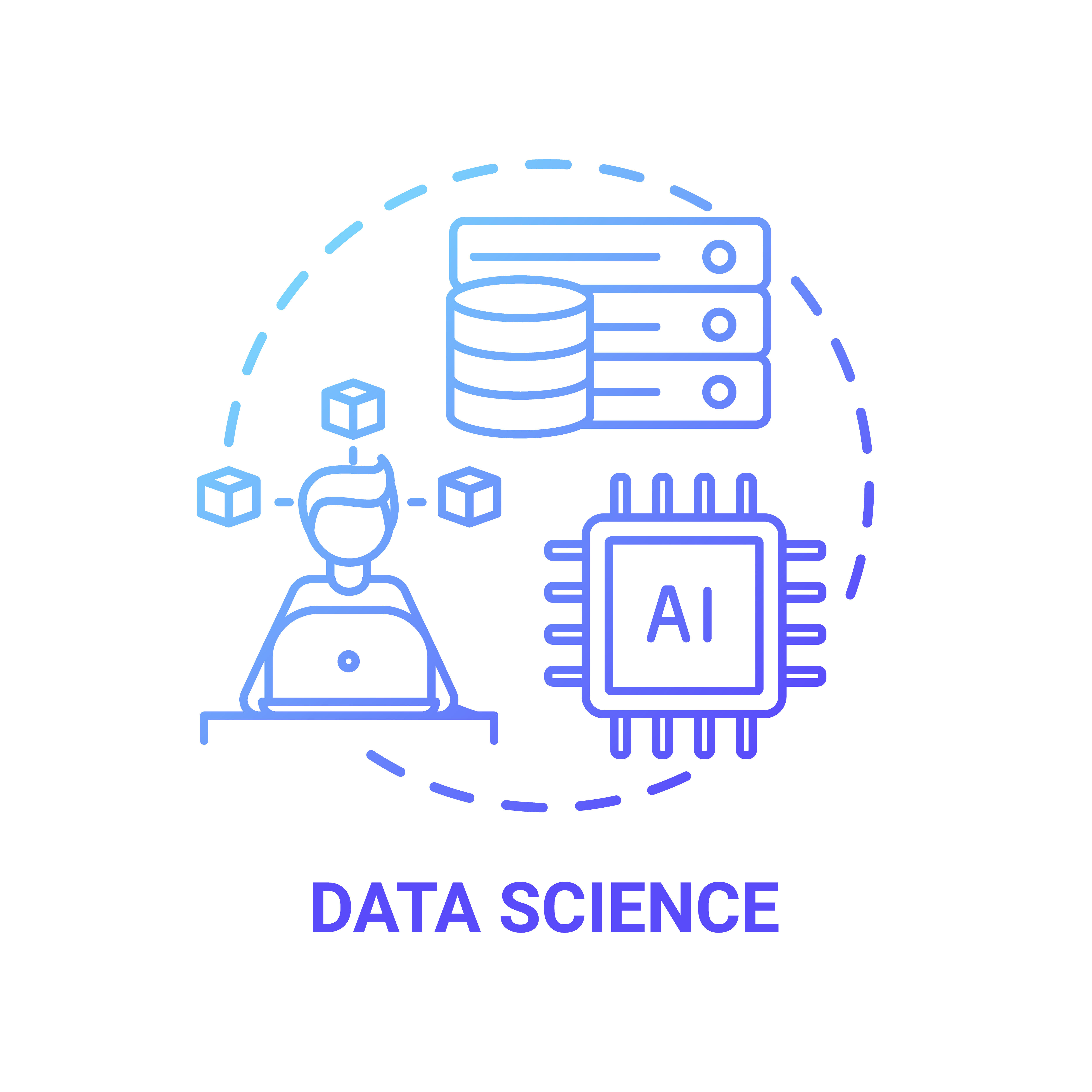 Data science concept icon By bsd studio | TheHungryJPEG