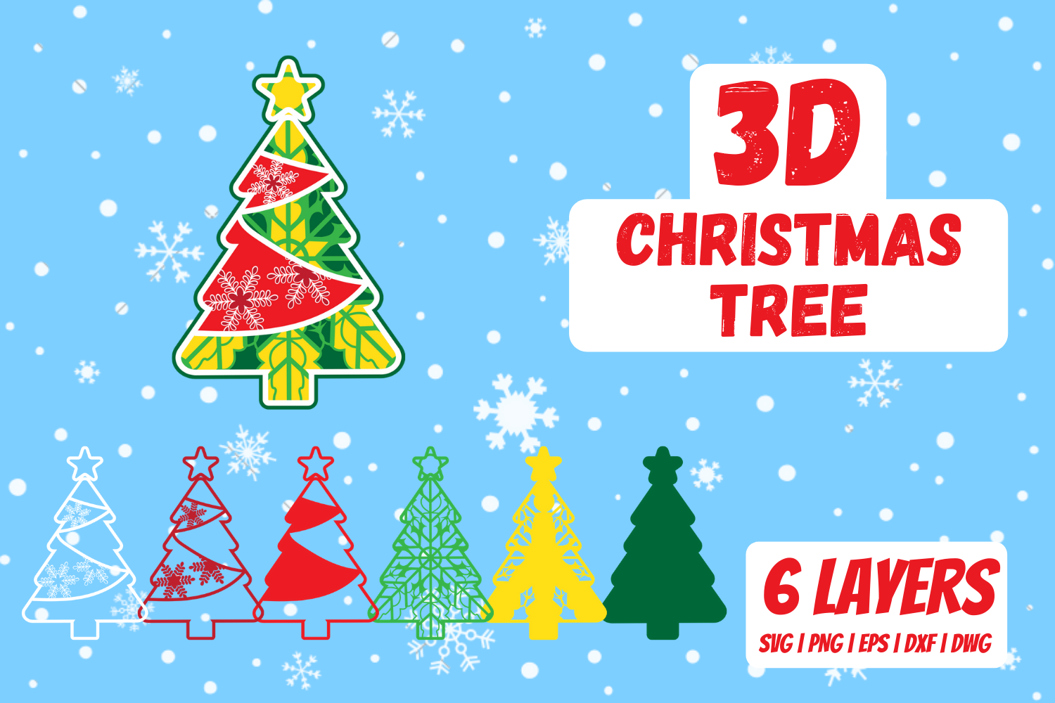 Download 3d Christmas Tree By Svgocean Thehungryjpeg Com