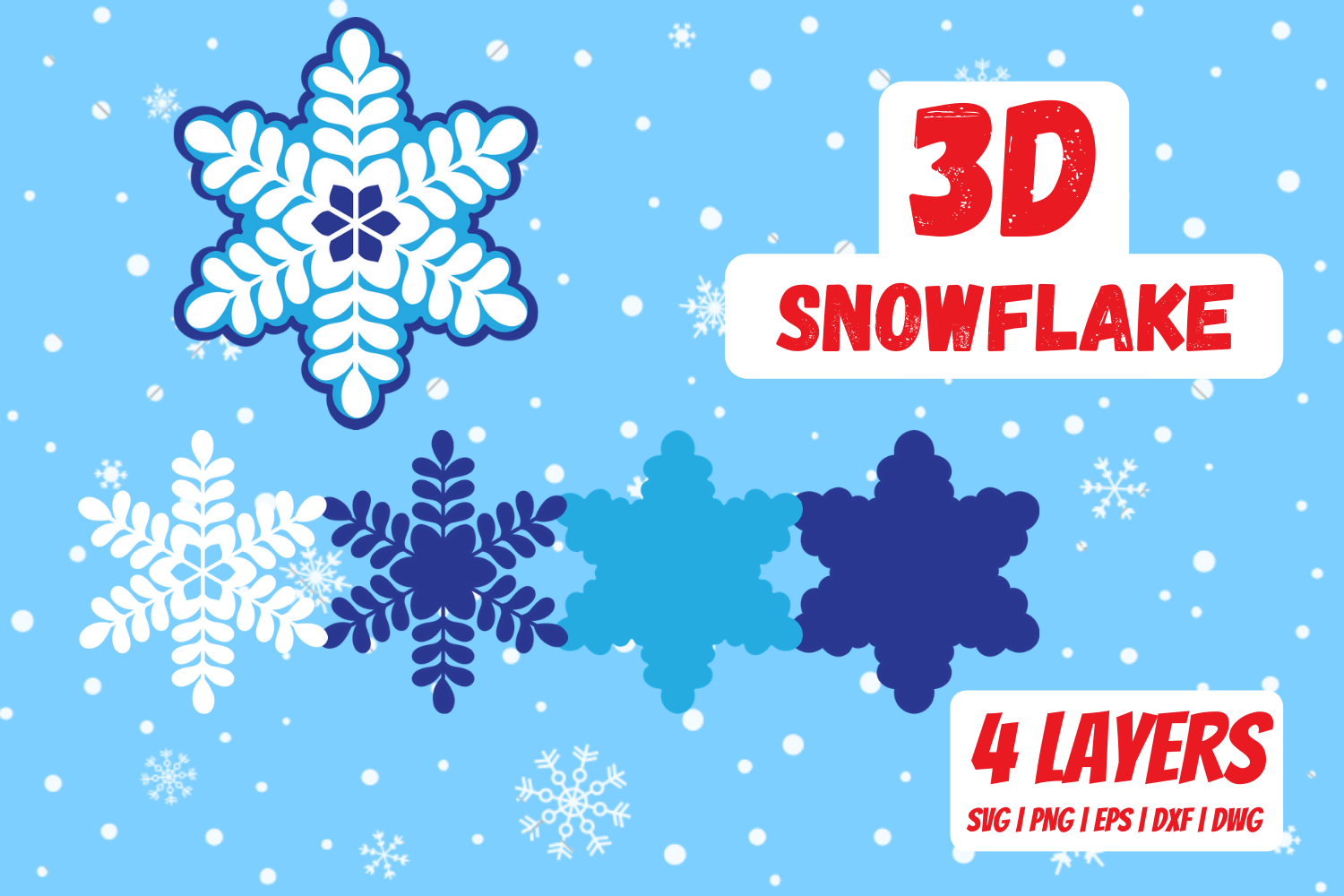 Download 3d Snowflake By Svgocean Thehungryjpeg Com