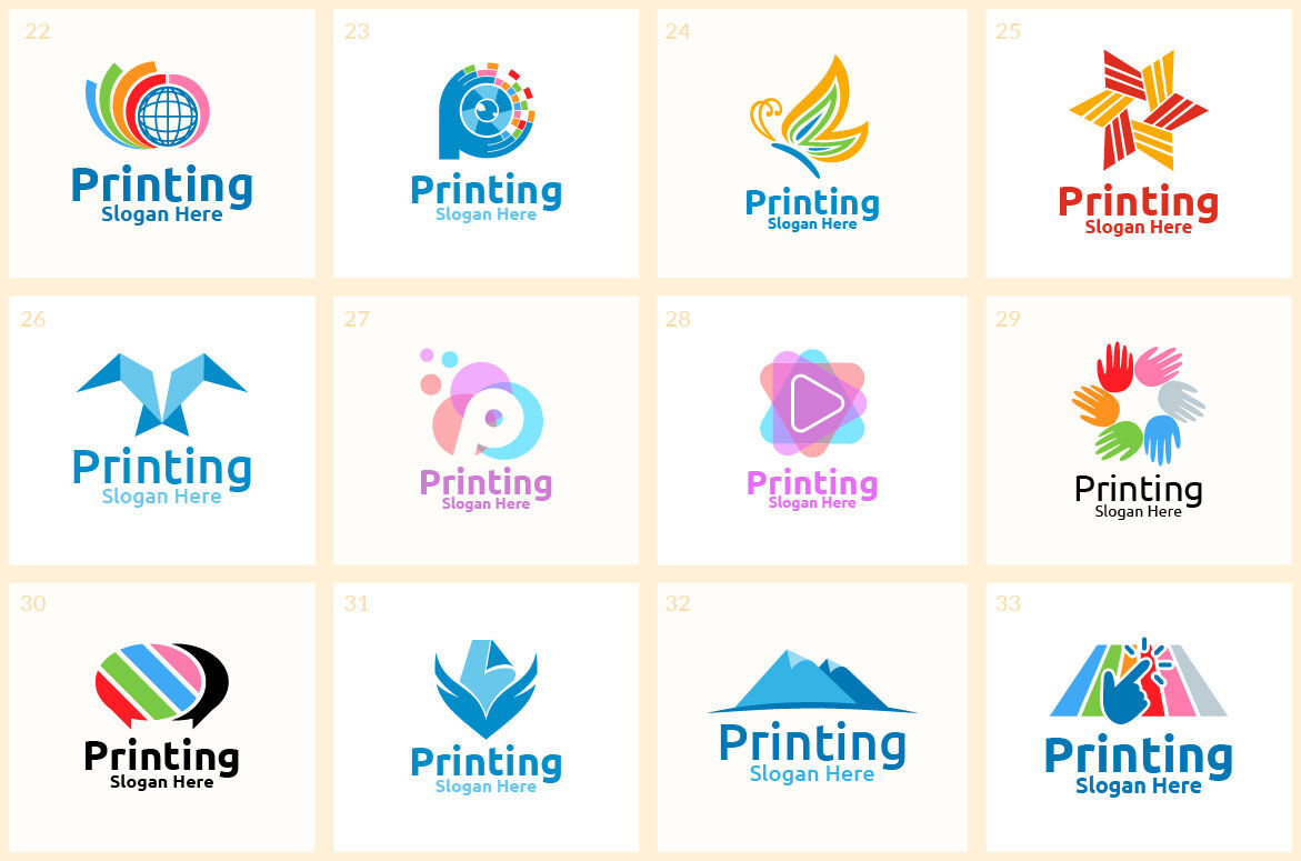 45+ Printing Logo Bundle By denayunethj | TheHungryJPEG