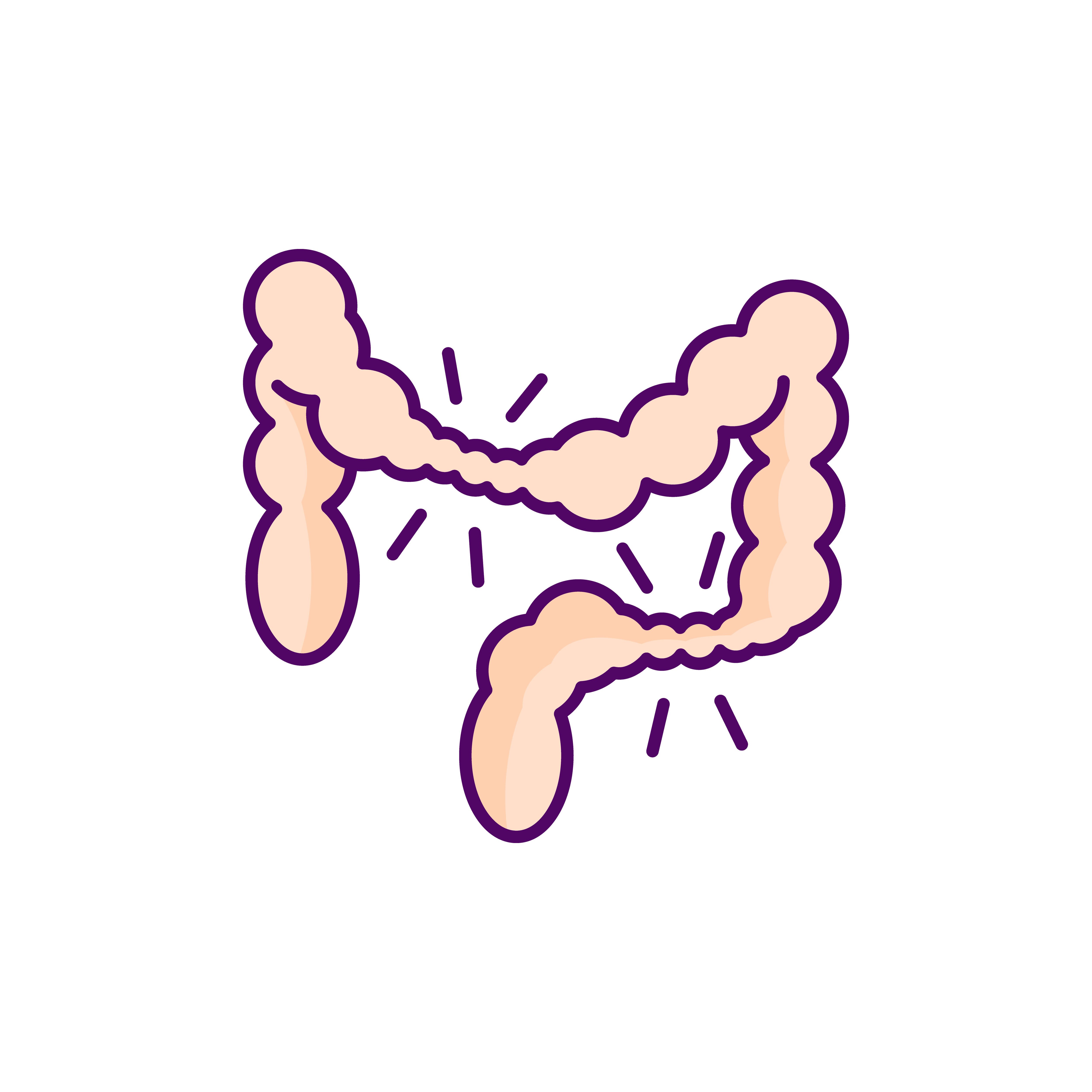 Irritable Bowel Syndrome RGB Color Icon By Bsd Studio | TheHungryJPEG