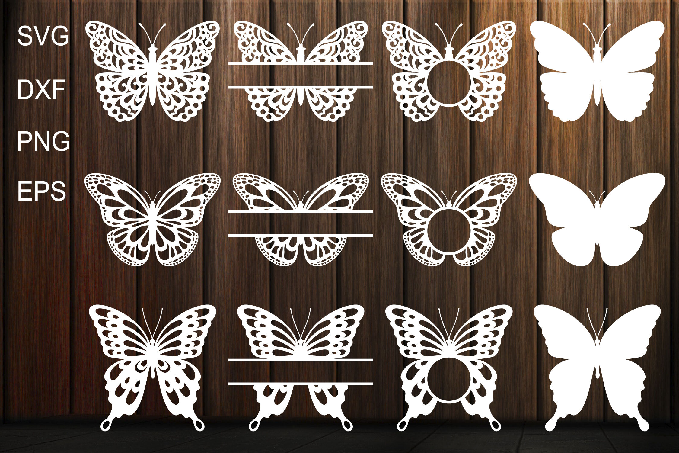 Download Butterfly Svg Butterfly Monogram Frame Butterfly Template By Julydigitalimages Thehungryjpeg Com