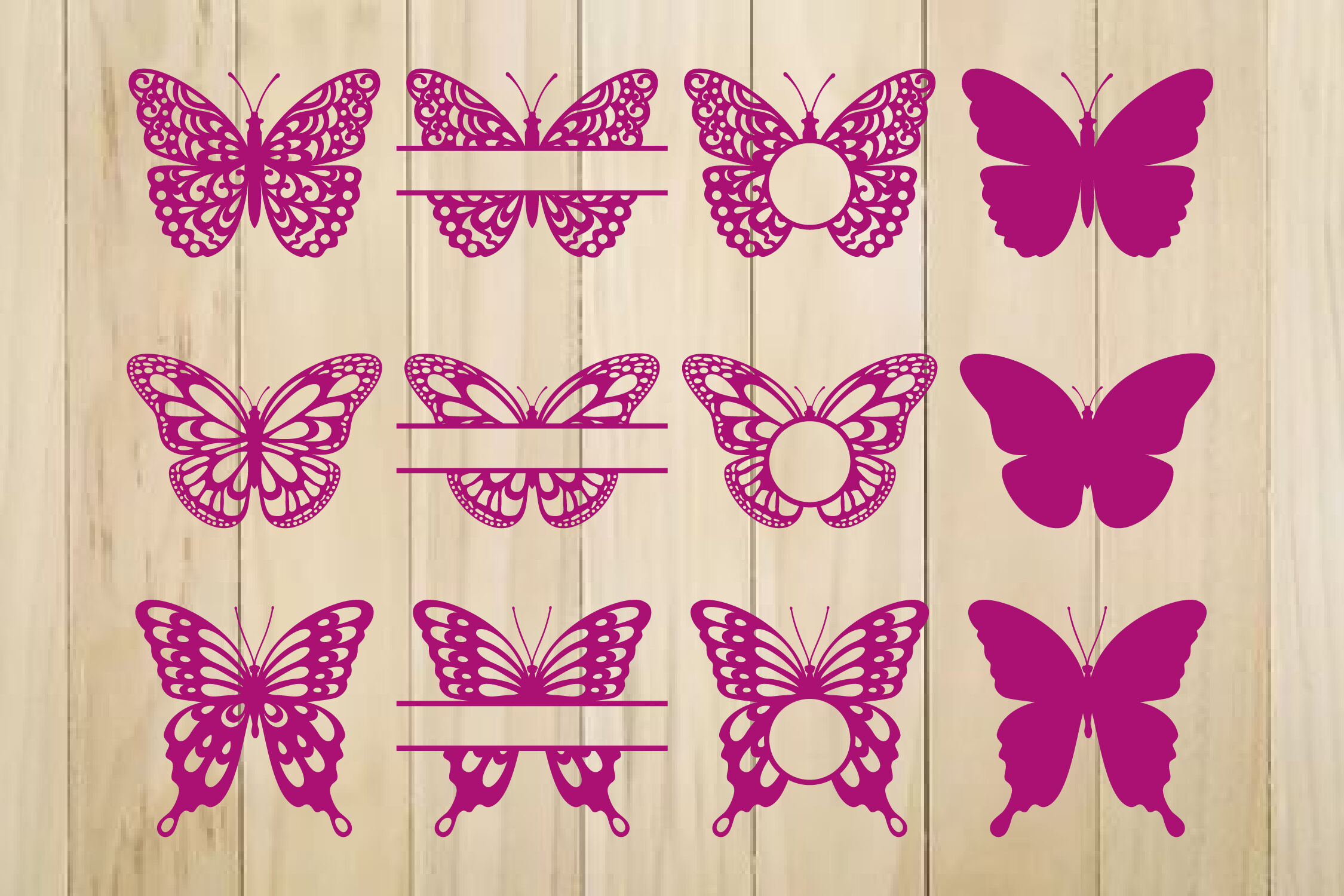 Download Butterfly Svg Butterfly Monogram Frame Butterfly Template By Julydigitalimages Thehungryjpeg Com