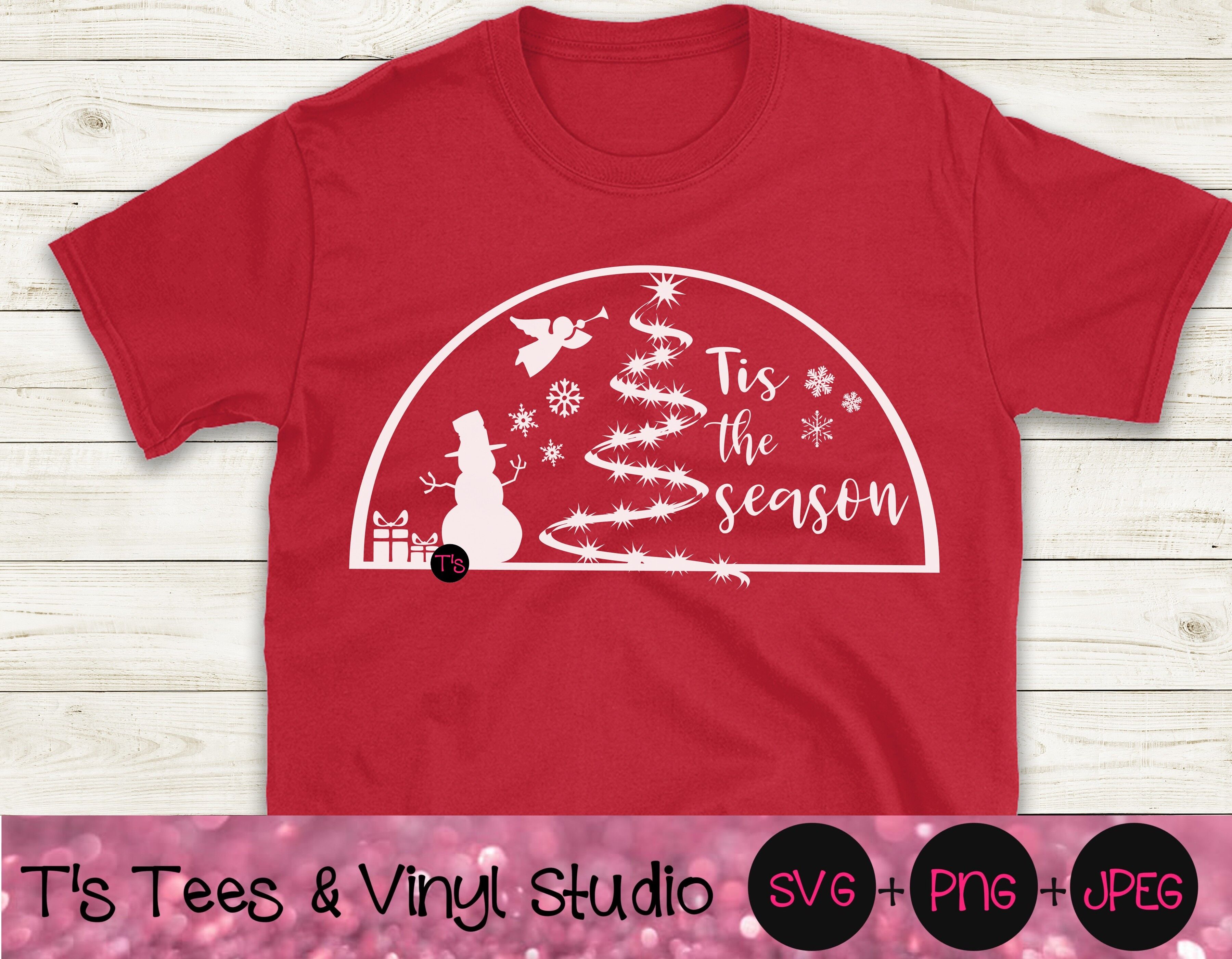 Tis The Season Svg Christmas Svg Snowglobe Snow Globe Merry Christ By T S Tees Vinyl Studio Thehungryjpeg Com