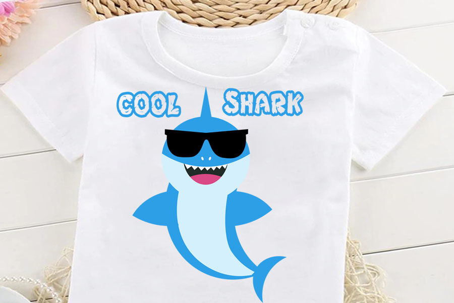 Baby shark Svg, baby shark with glasses svg, Boy Shark clipart, funny