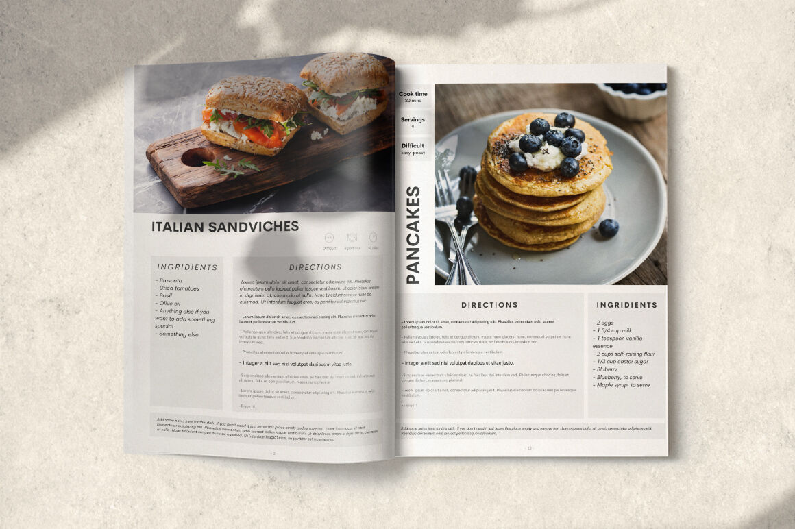 Blank Recipe Book - Canva Template