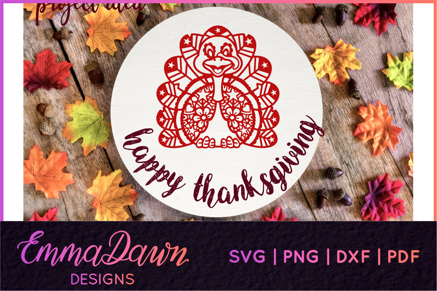 Download Tilly The Turkey Svg Thanksgiving Mandala Zentangle Designs By Emma Dawn Designs Thehungryjpeg Com