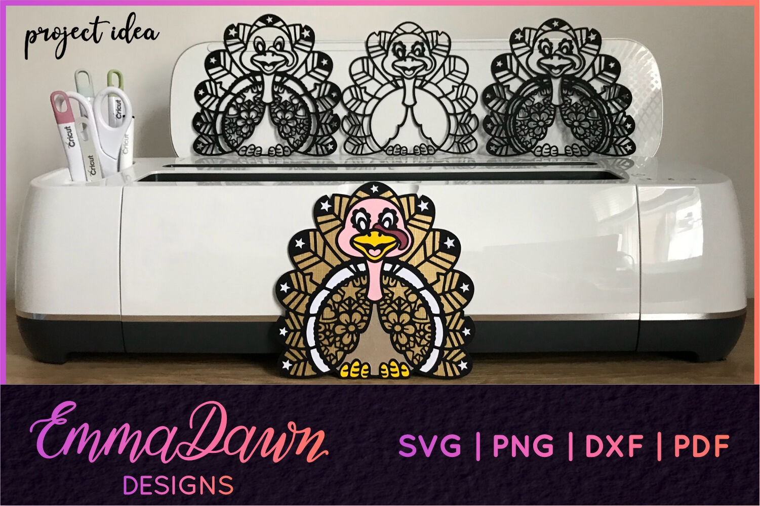 Download Tilly The Turkey Svg Thanksgiving Mandala Zentangle Designs By Emma Dawn Designs Thehungryjpeg Com