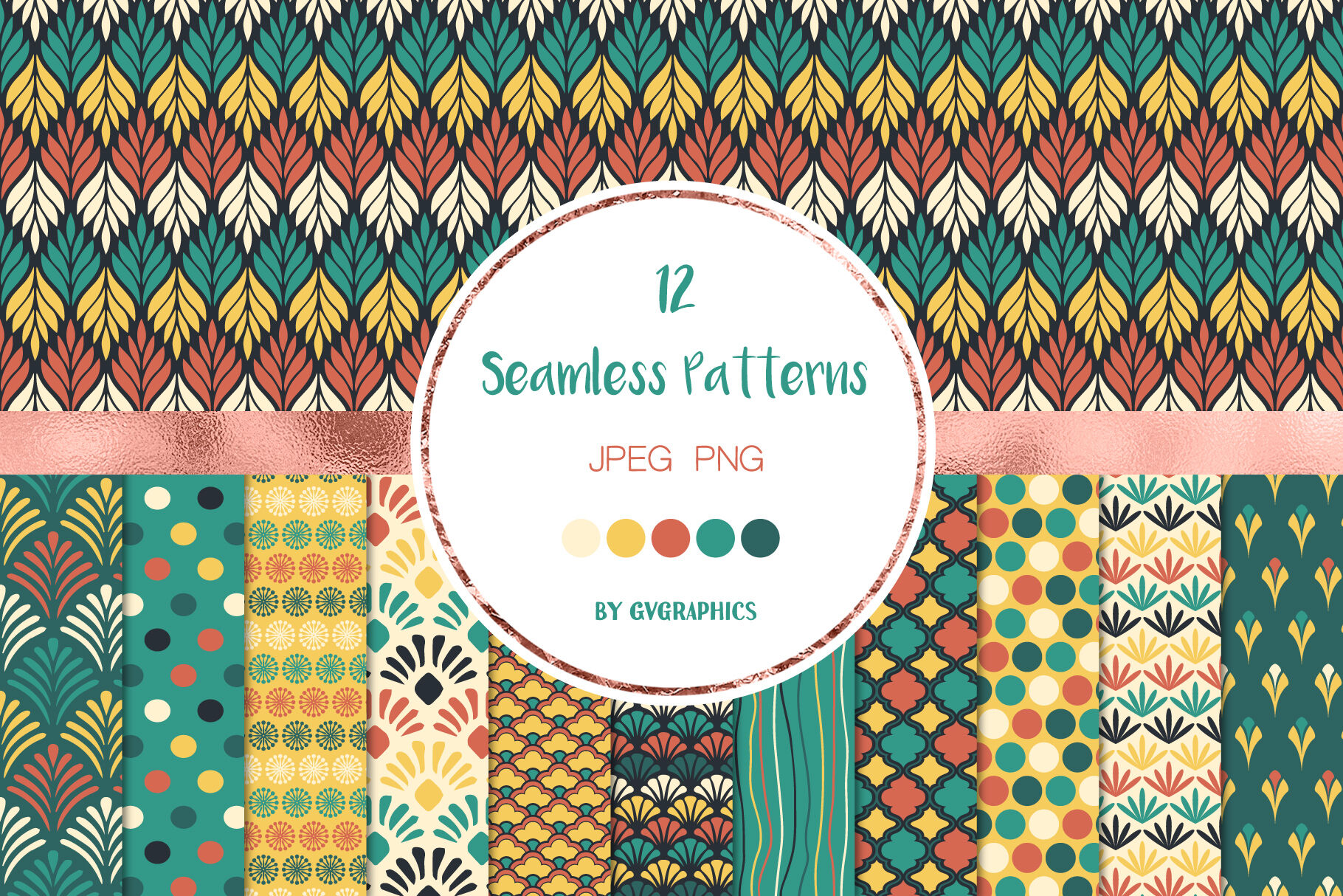 Download 12 Classic Abstract Seamless Patterns By Gvgraphics Thehungryjpeg Com