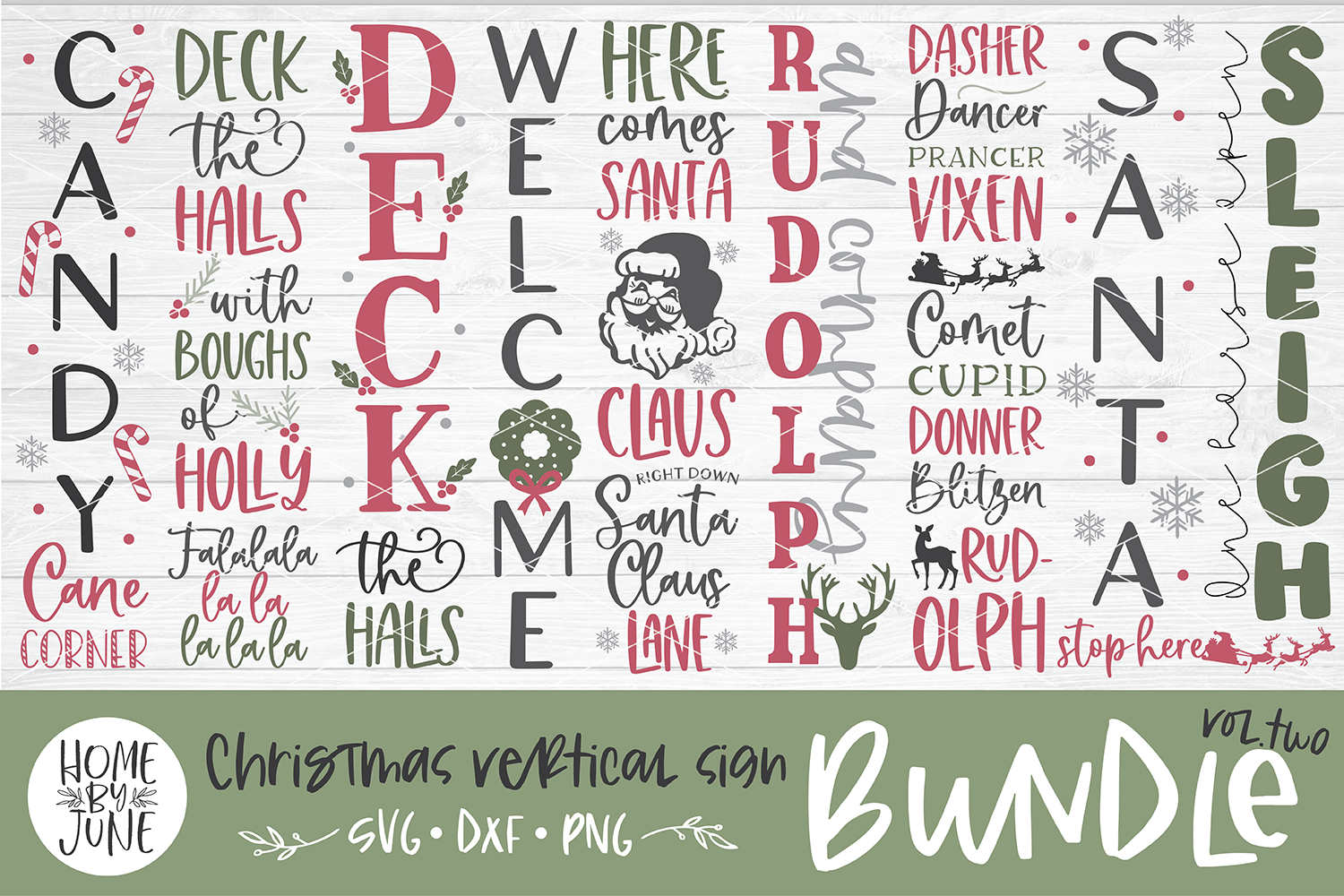 Download Christmas Vertical Sign Svg Bundle Vol 2 By Svgbundlesco Thehungryjpeg Com