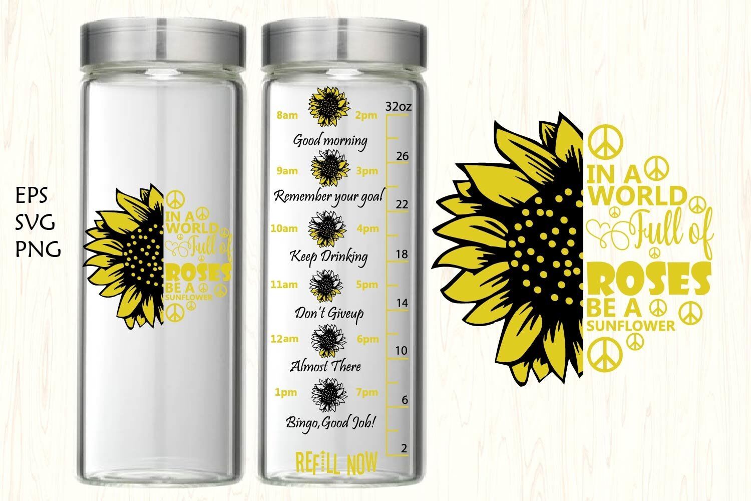 Download Water Tracker Svg Water Tracker Sunflower Svg Sunflower By Paper Switch Thehungryjpeg Com