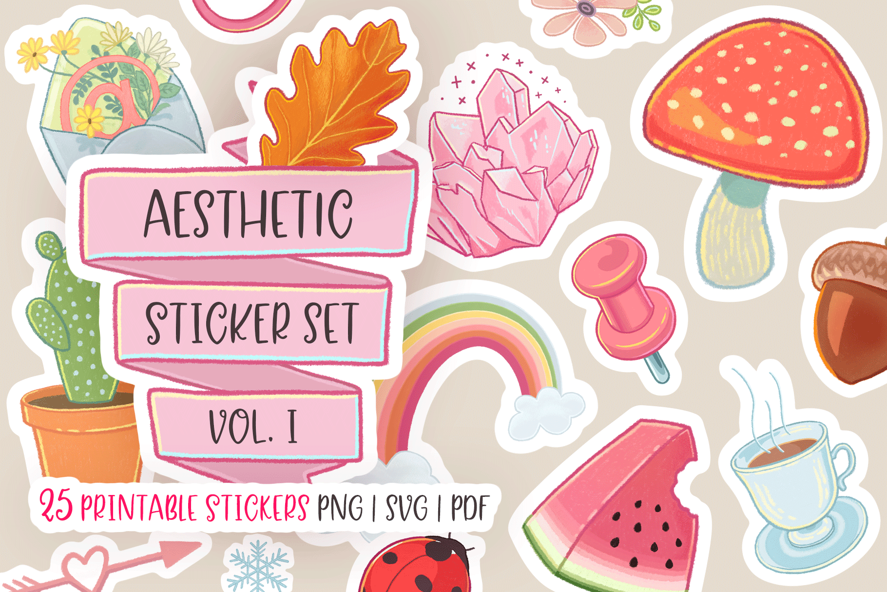 Printable Aesthetic Stickers Pink - pic-urethra