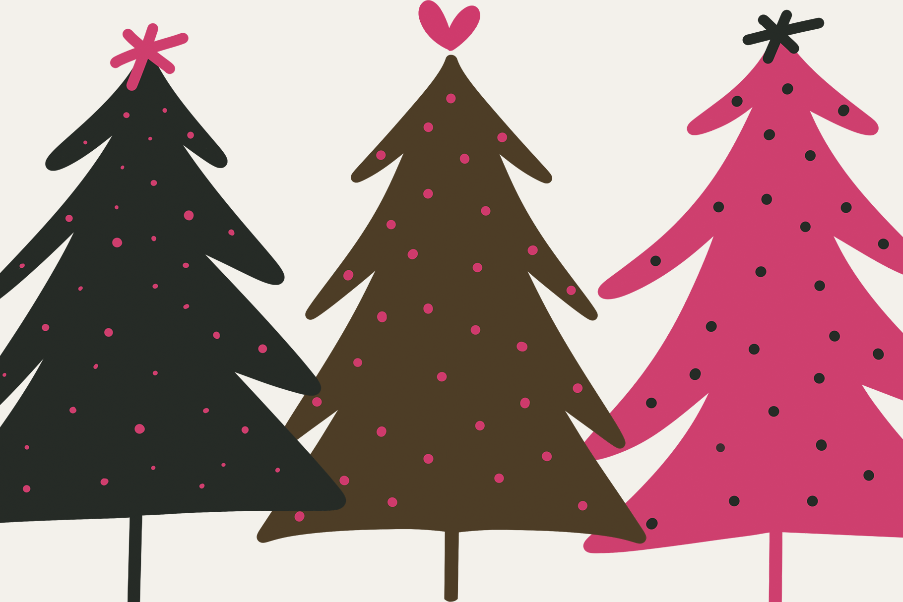 Modern Christmas Trees Illustrations By KA Designs TheHungryJPEG