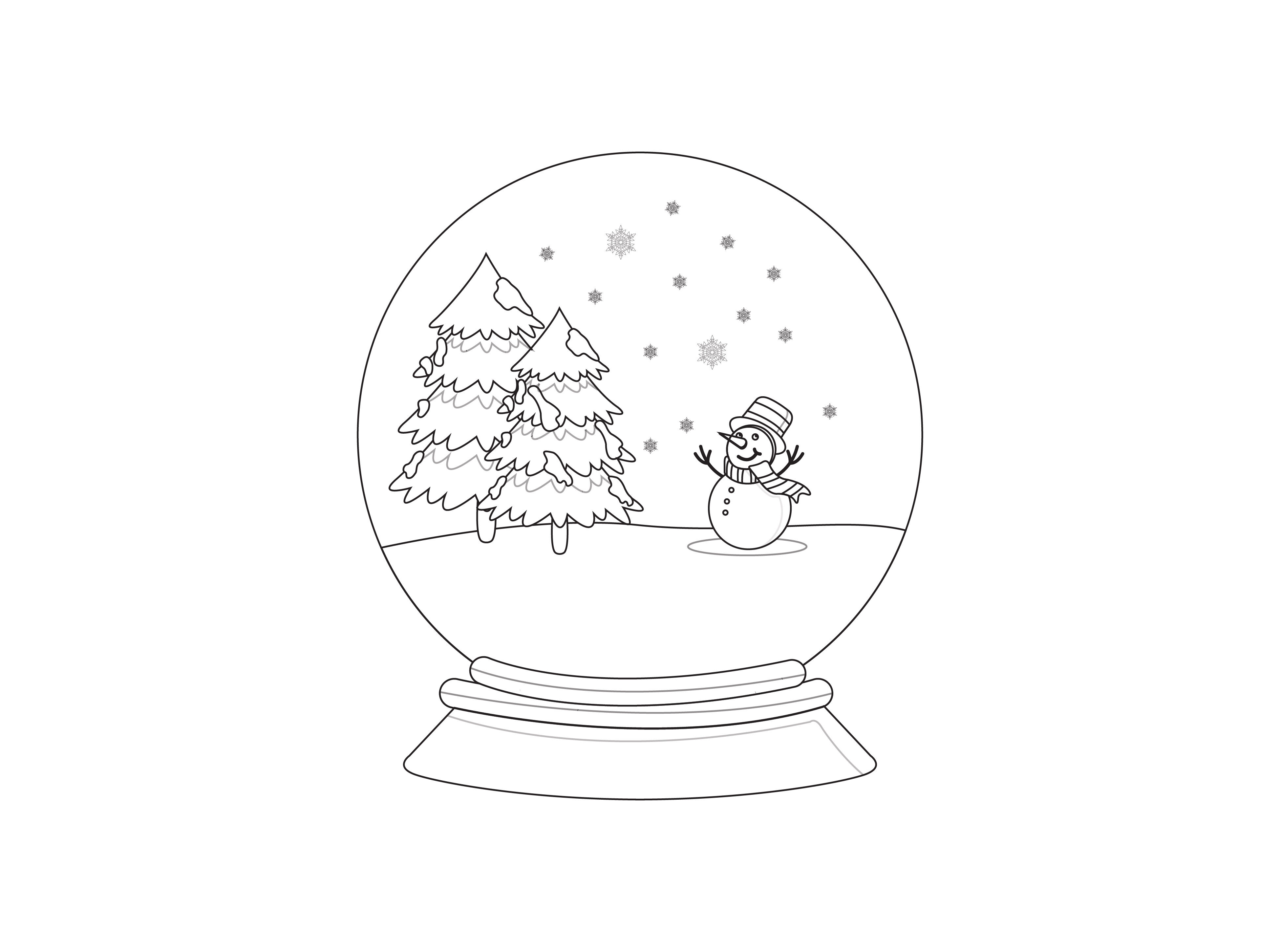 Christmas Snowball Outline Icon Vector By Printables Plazza | TheHungryJPEG