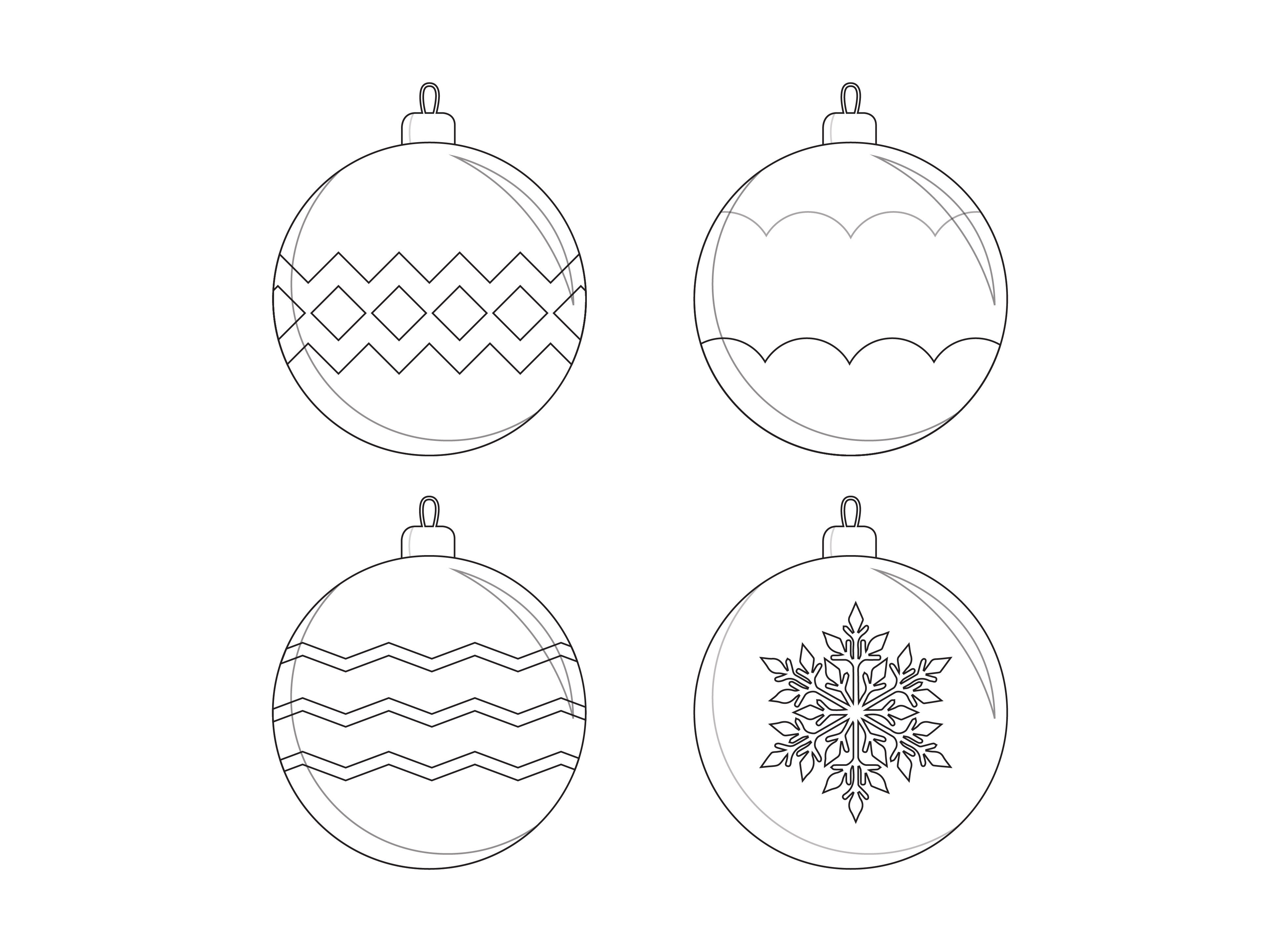 Christmas Tree Balls Outline Icon Vector By Printables Plazza ...