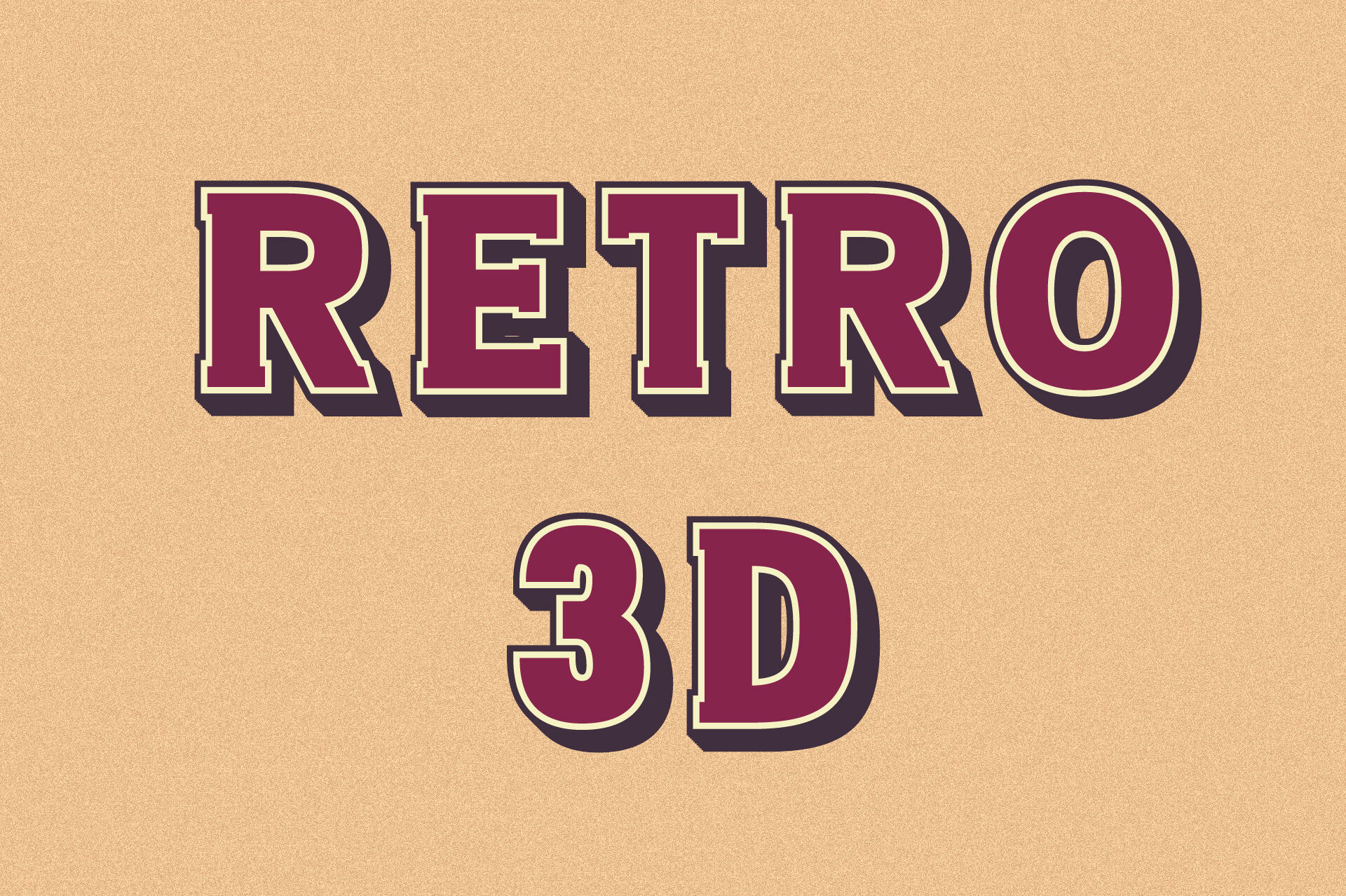 Retro 3d Svg Font By Ampersand Thehungryjpeg Com