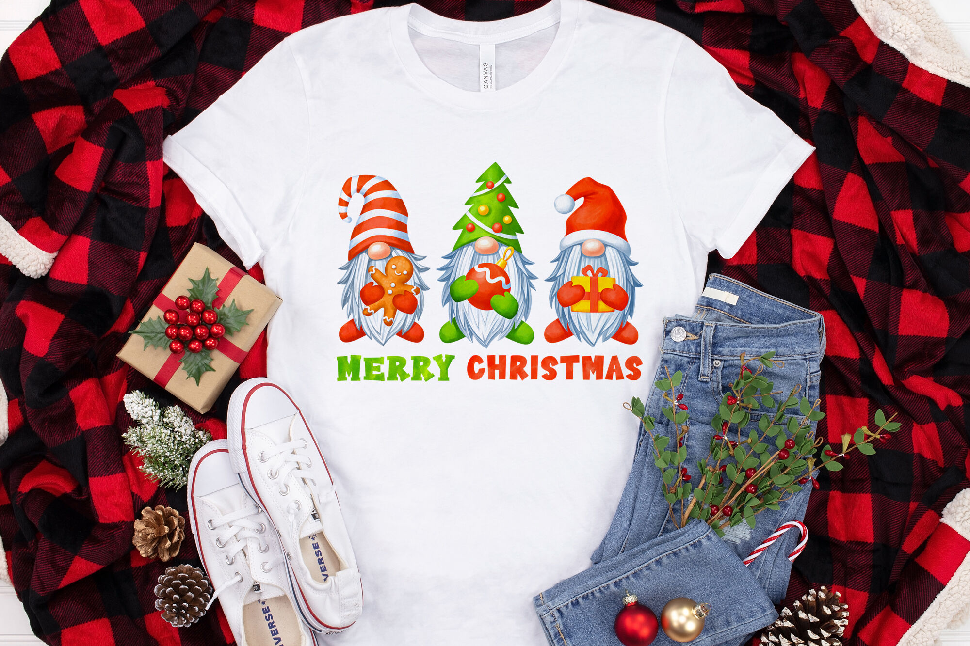 Christmas sublimation designs Watercolor christmas gnome png By Green ...
