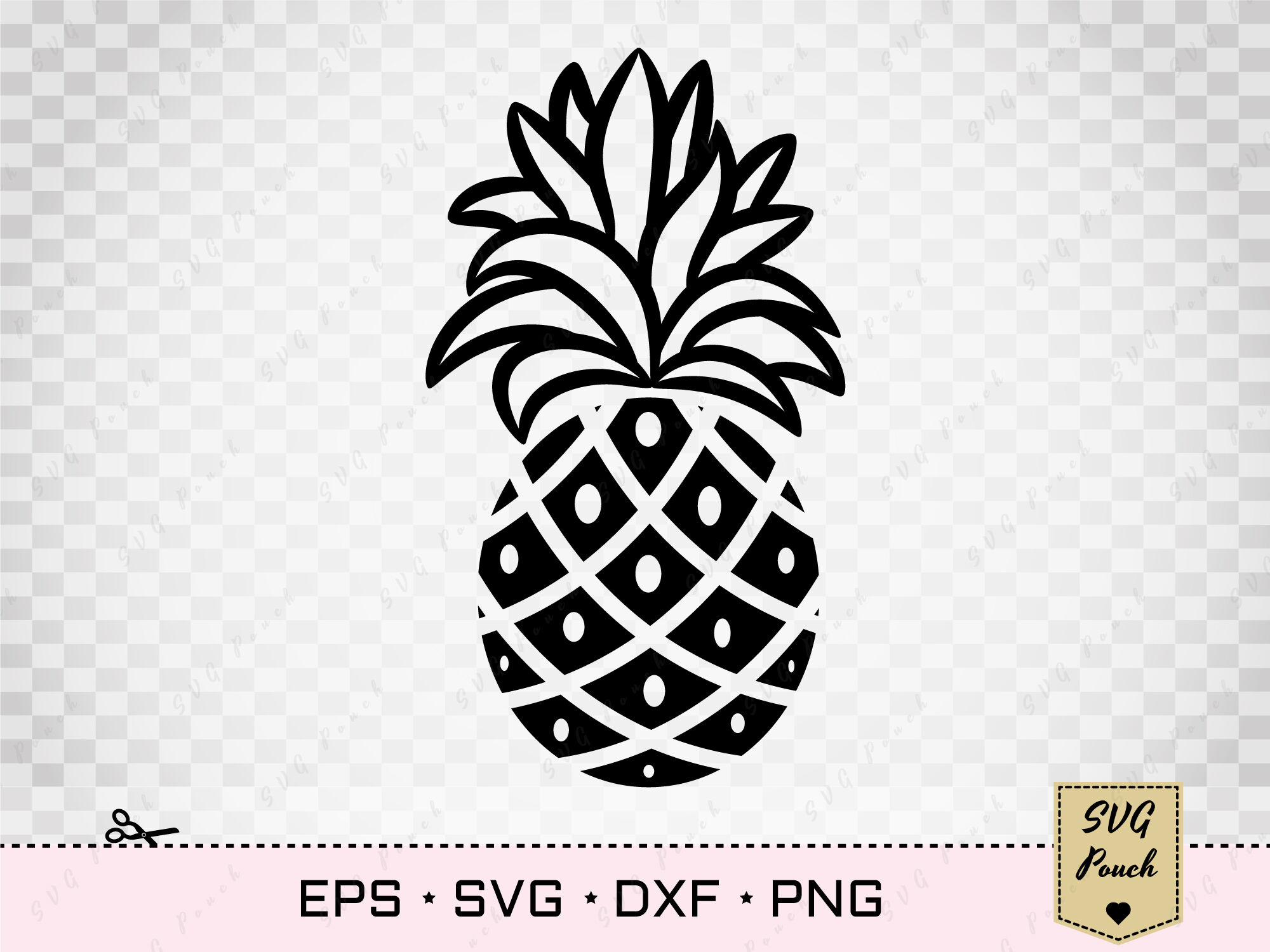 Pineapple Svg Silhouette By Svgpouch Thehungryjpeg Com