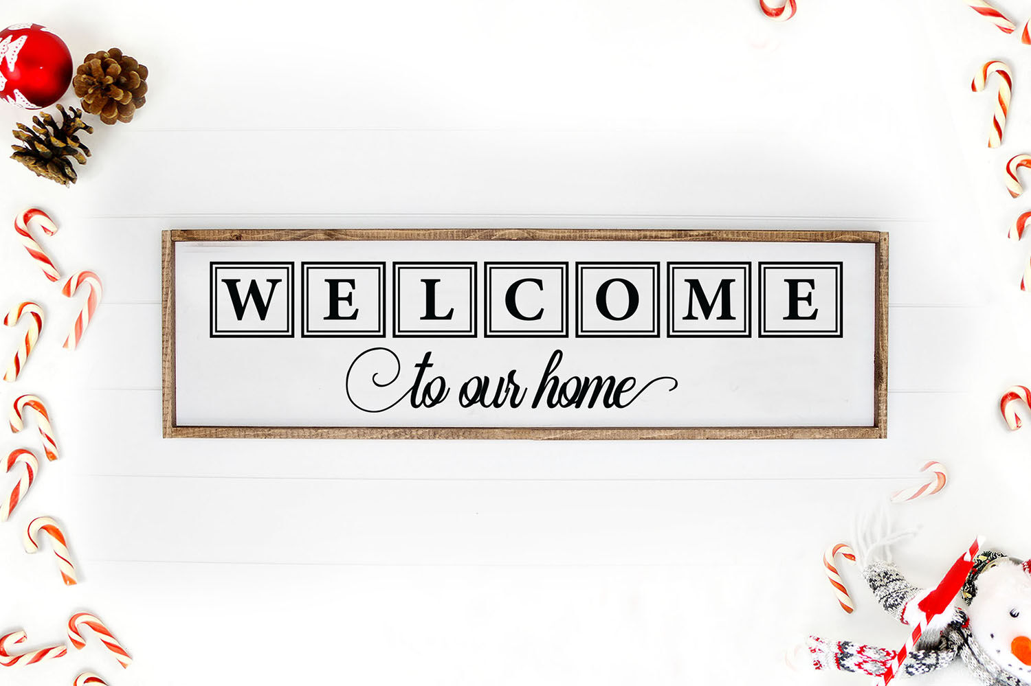 Download Welcome To Our Home, Christmas Sign SVG Cut File, SVG, PNG ...