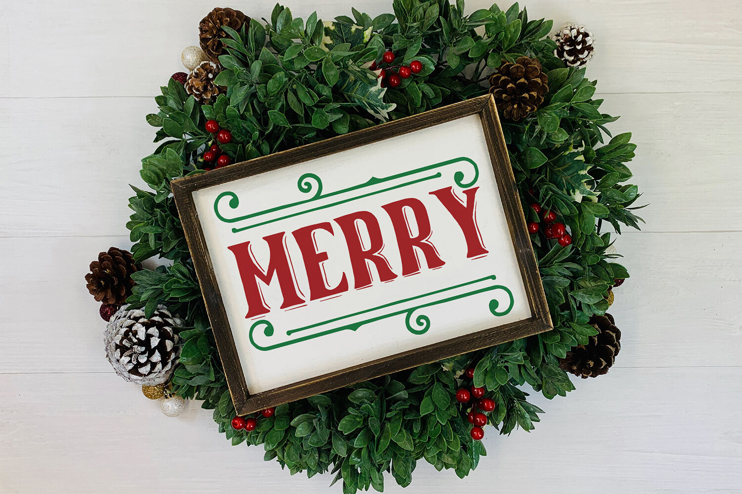 Merry, Christmas Sign SVG, DXF, EPS, PNG, PDF By CraftLabSVG