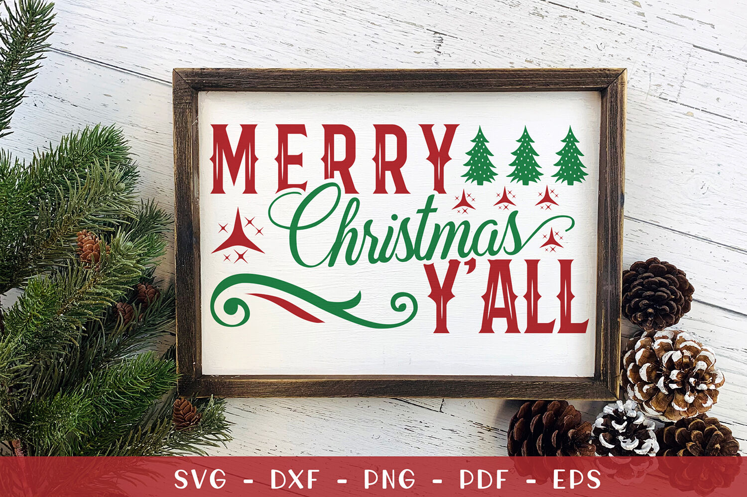 Download Merry Christmas Y All Christmas Sign Svg Cut File By Craftlabsvg Thehungryjpeg Com