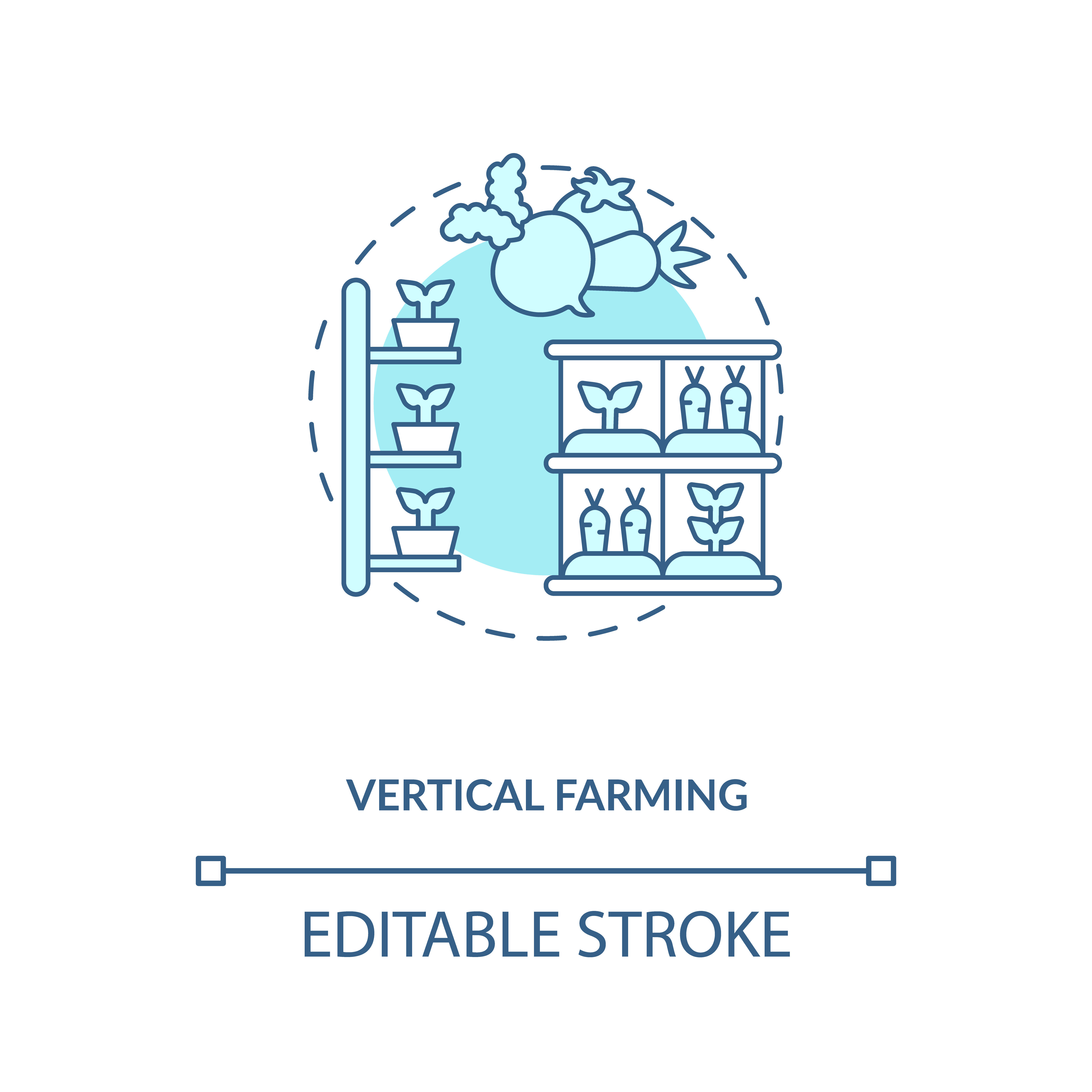 Vertical farming concept icon By bsd art factory