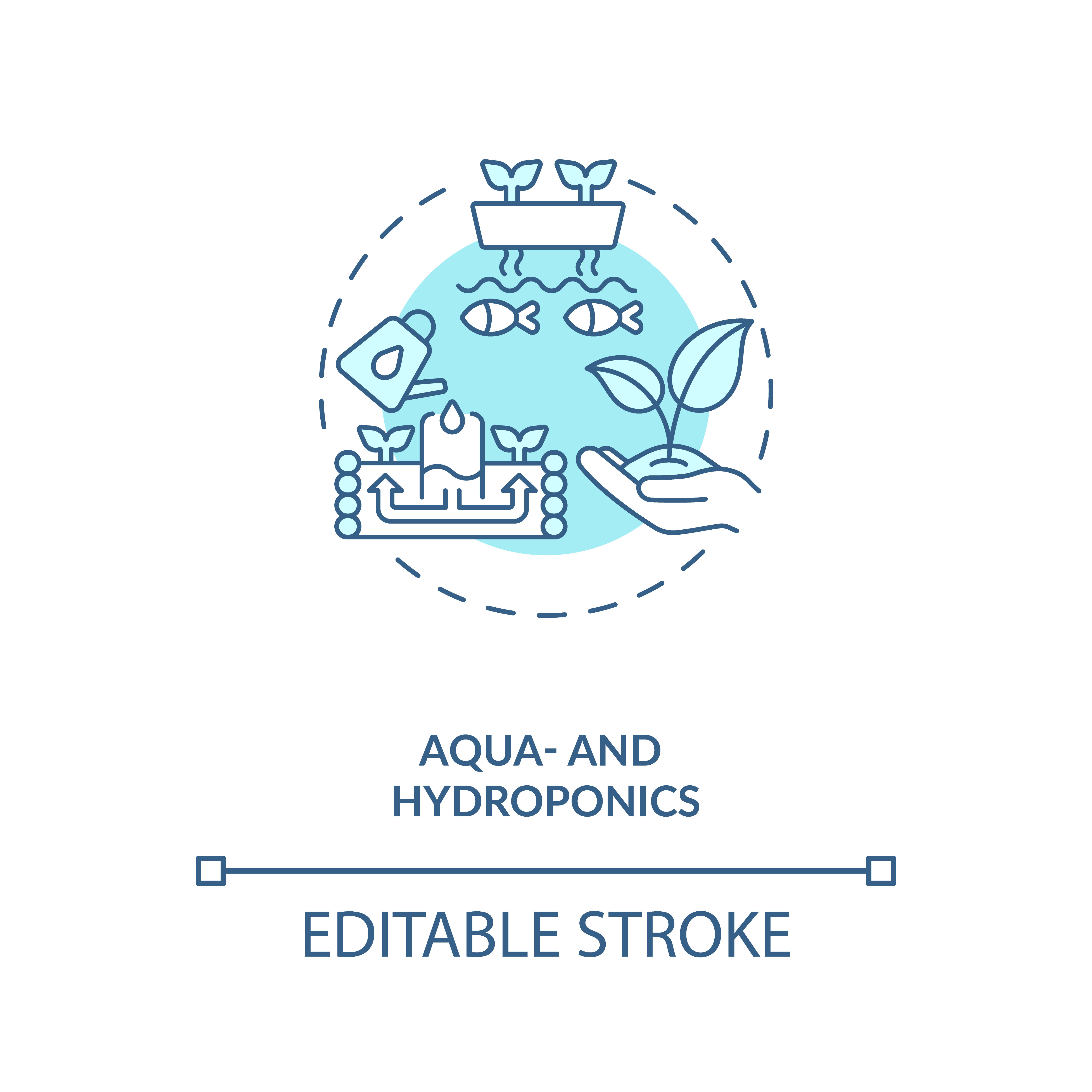 Aqua and hydroponics concept icon By bsd studio | TheHungryJPEG