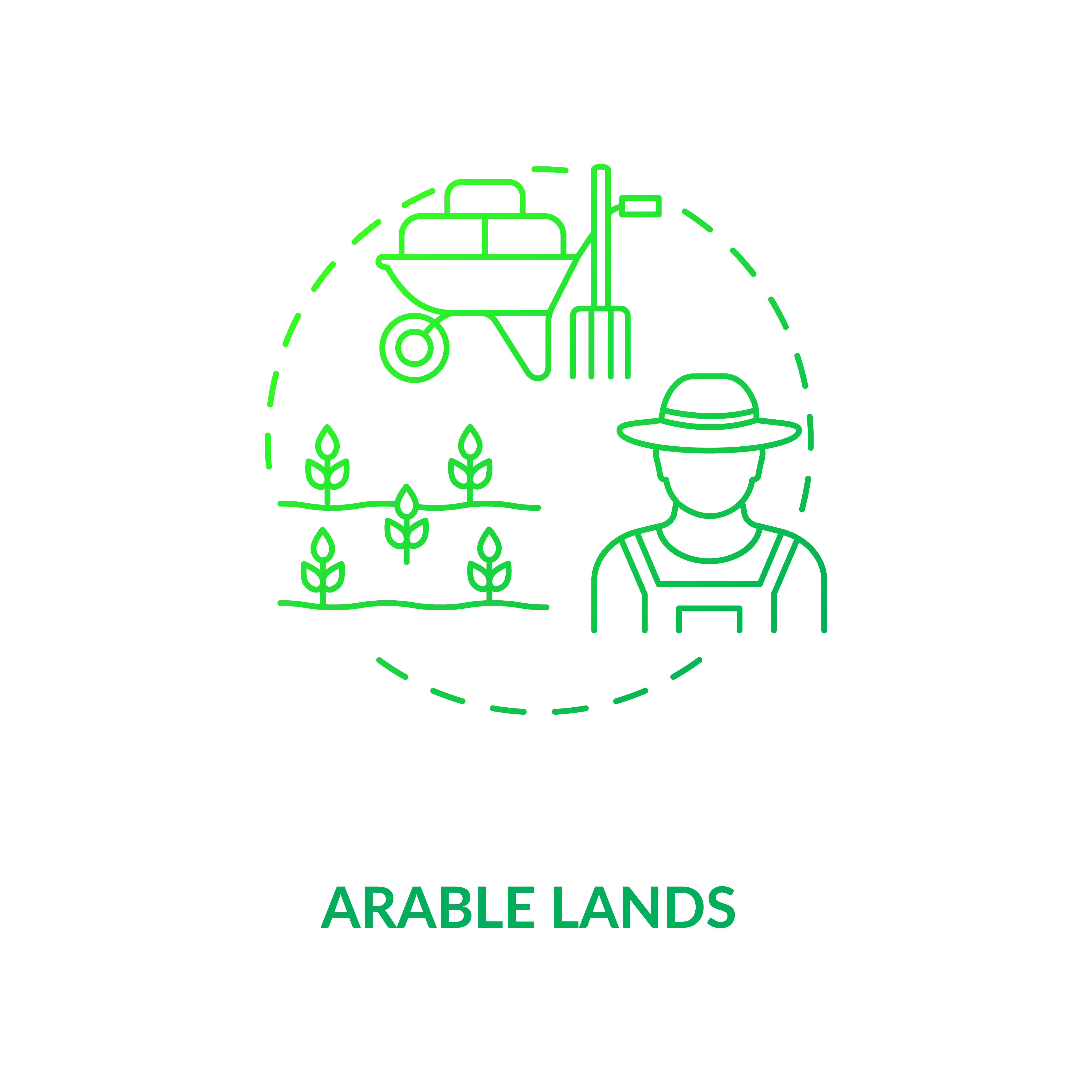 Arable lands concept icon By bsd studio | TheHungryJPEG