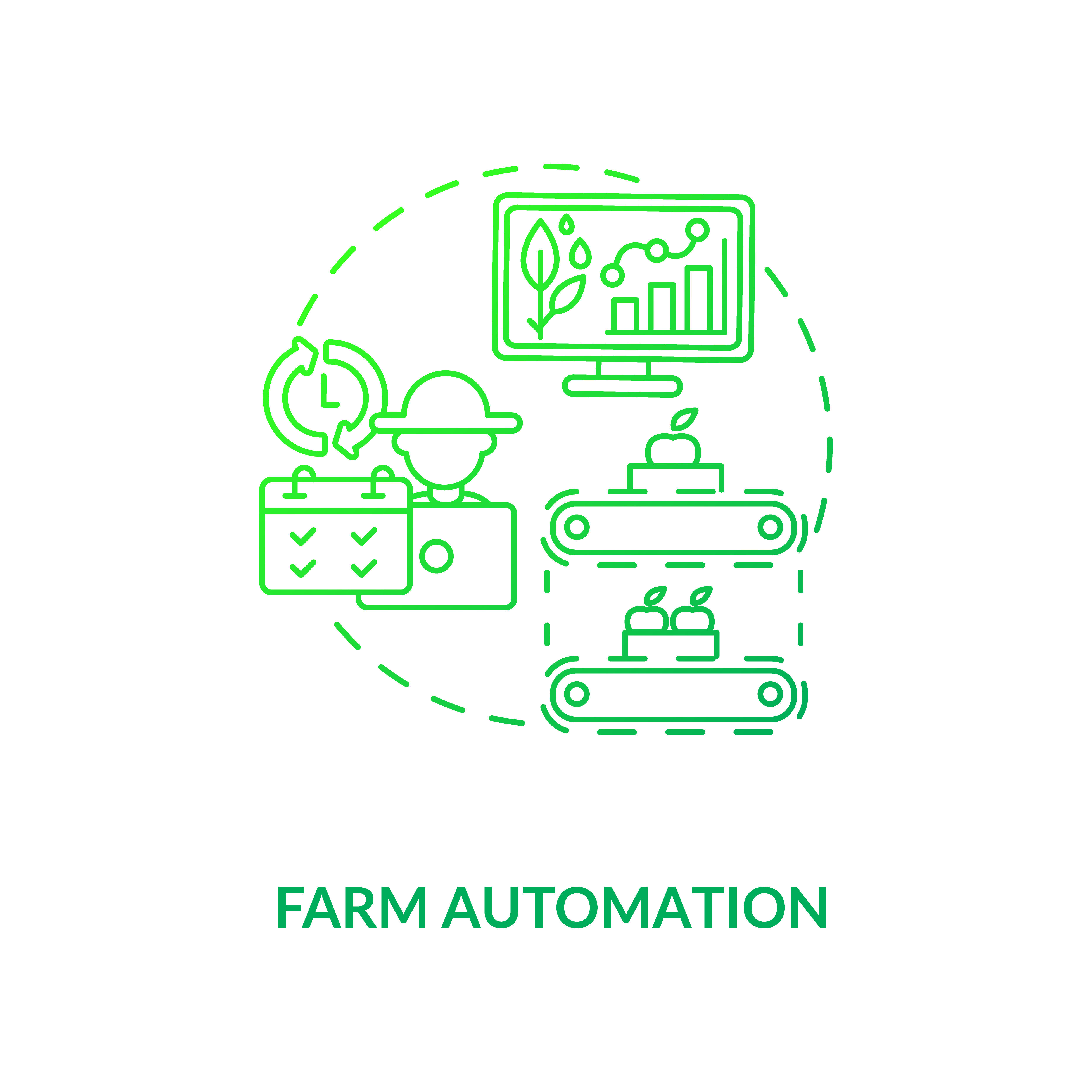 Farm automation concept icon By bsd studio | TheHungryJPEG