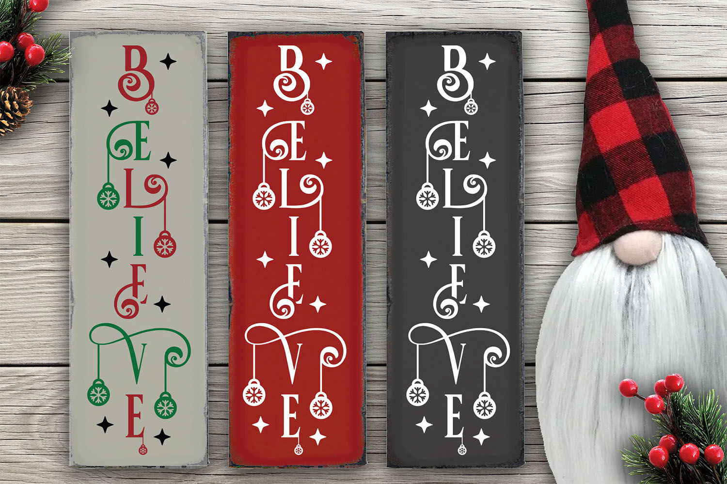 Download Christmas Vertical Sign SVG, Believe, Christmas Porch Sign ...