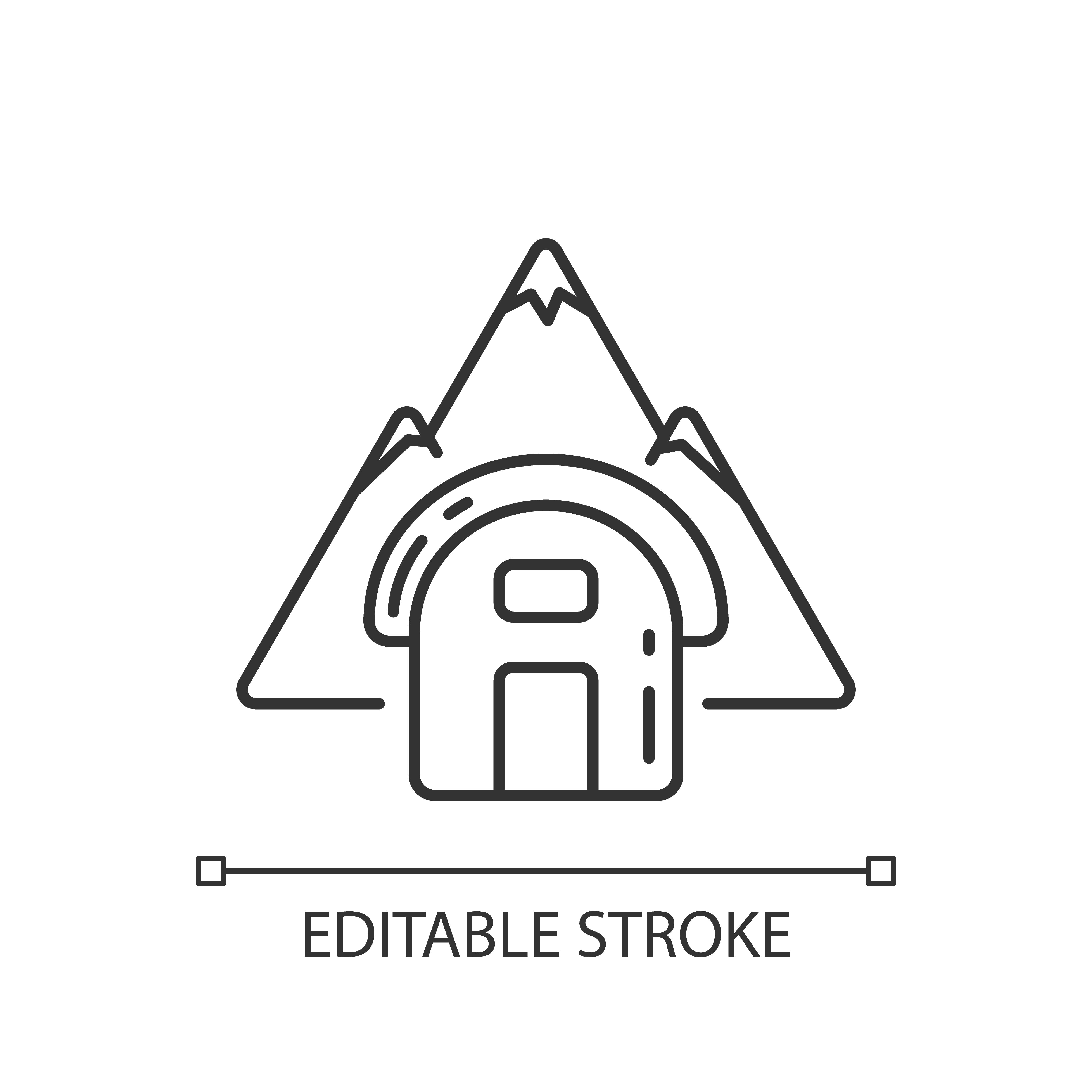 Bivouac shelter linear icon By bsd studio | TheHungryJPEG