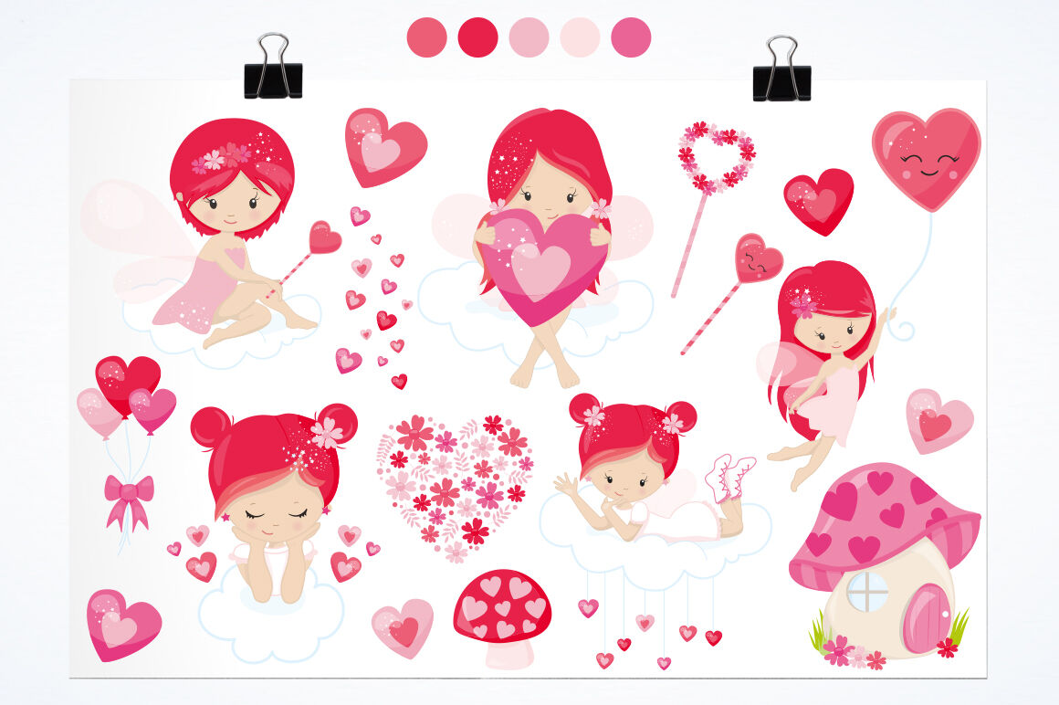 Valentine Fairies By Prettygrafik Design TheHungryJPEG