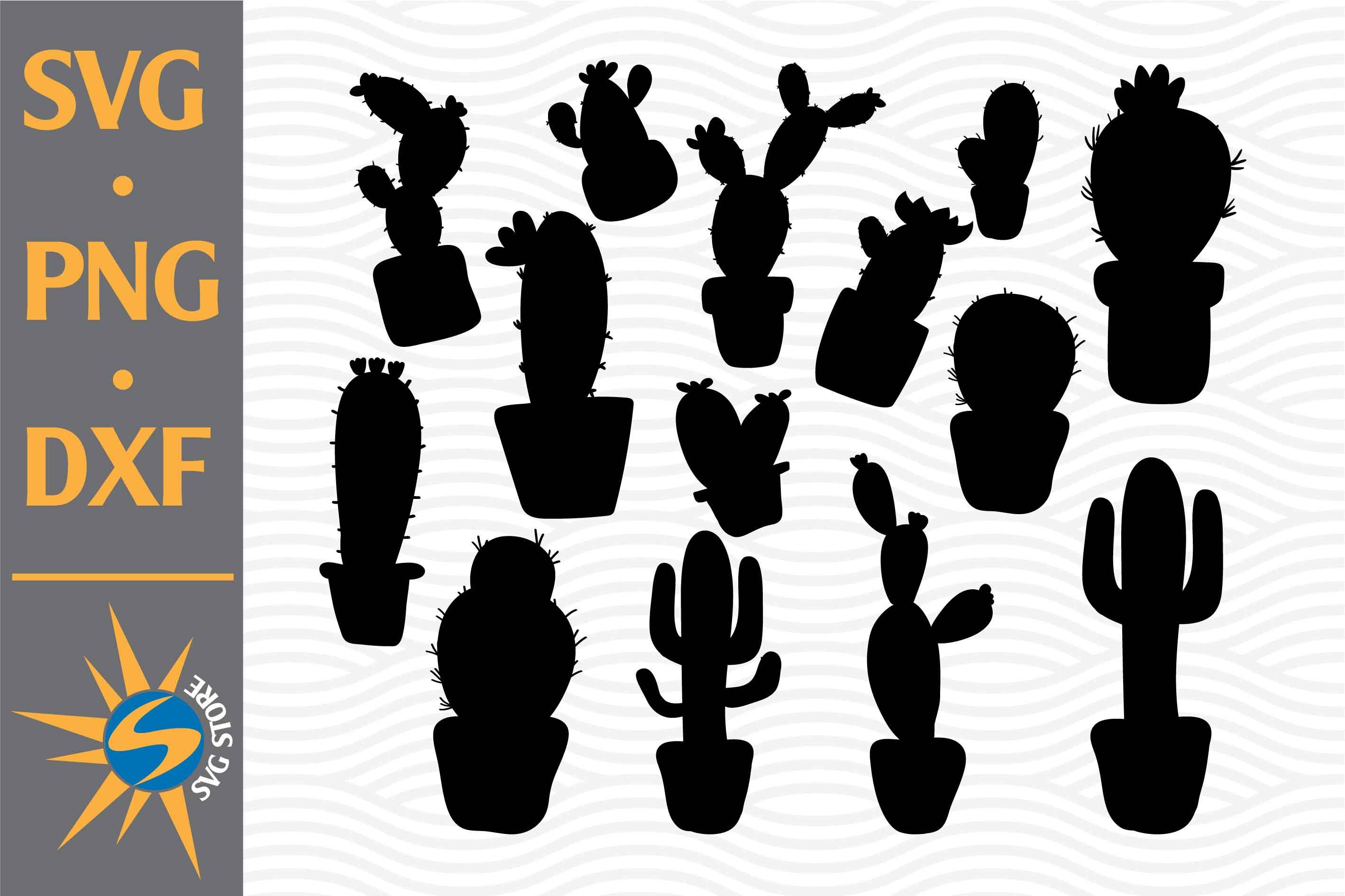 Download Cactus Silhouette Svg Png Dxf Digital Files Include By Svgstoreshop Thehungryjpeg Com