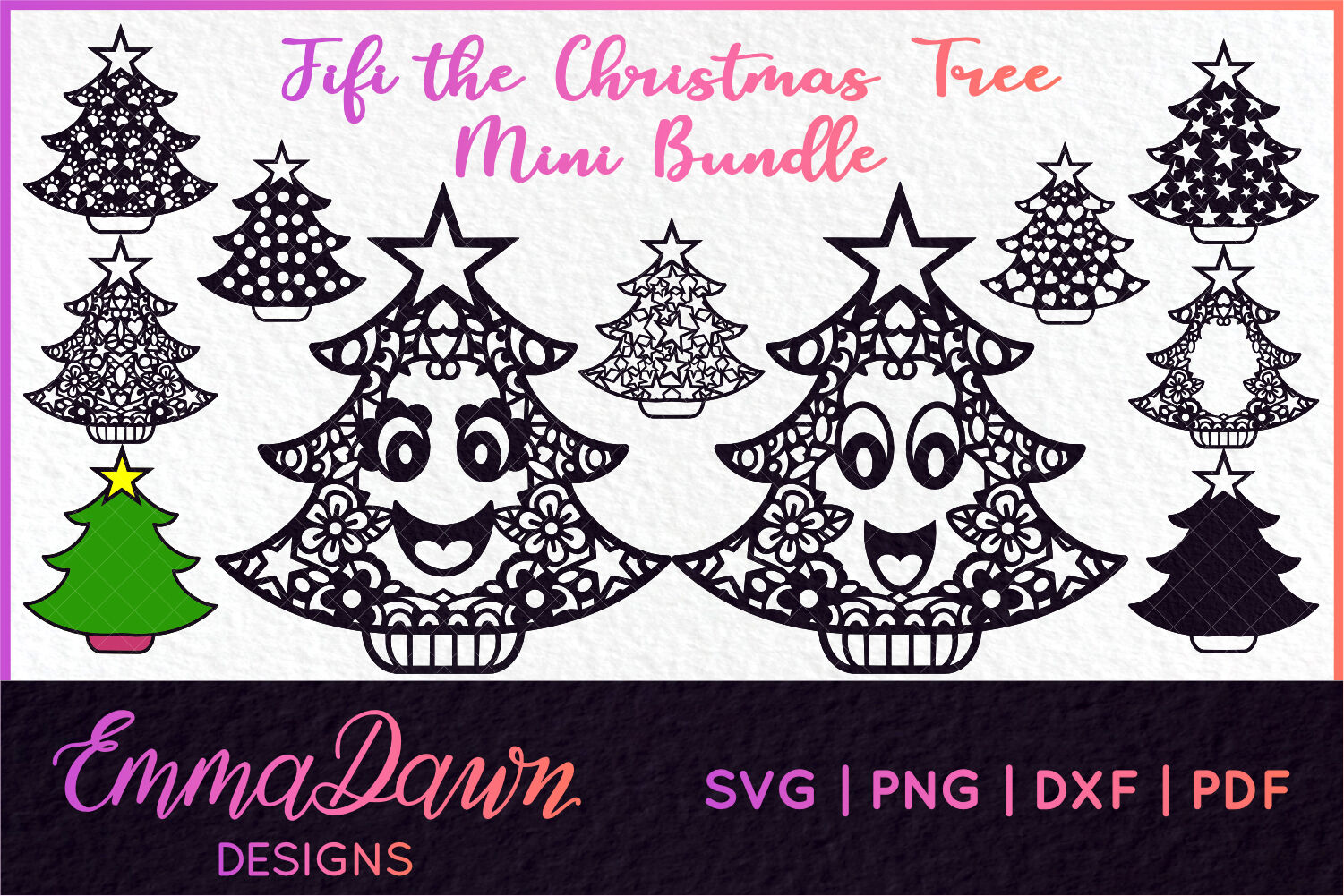 Download Fifi The Christmas Tree Mini Bundle Mandala Zentangle Designs By Emma Dawn Designs Thehungryjpeg Com
