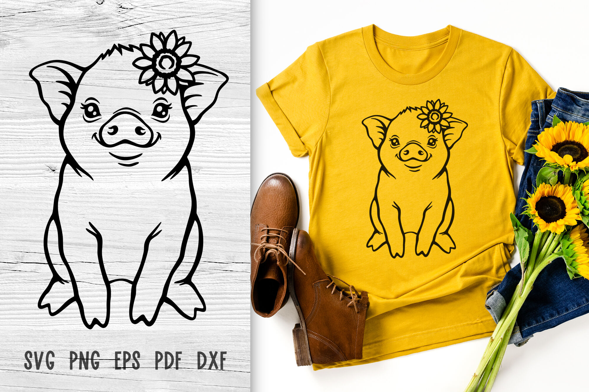 Download Pig Svg Baby Farm Animals Svg Cut Files Farmhouse Svg Files For Cricut By Green Wolf Art Thehungryjpeg Com