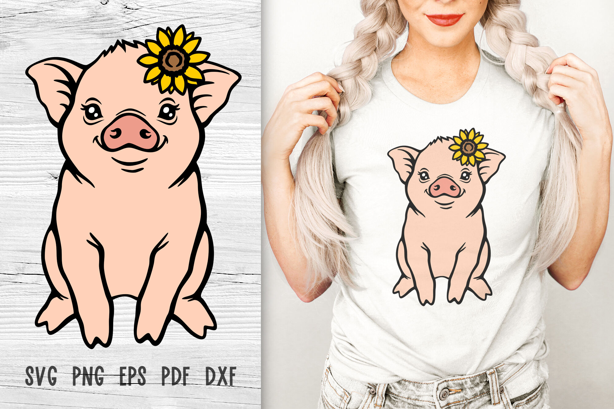 Download Pig Svg Farm Animals Svg Farmhouse Svg Layered Svg Files For Cricut By Green Wolf Art Thehungryjpeg Com