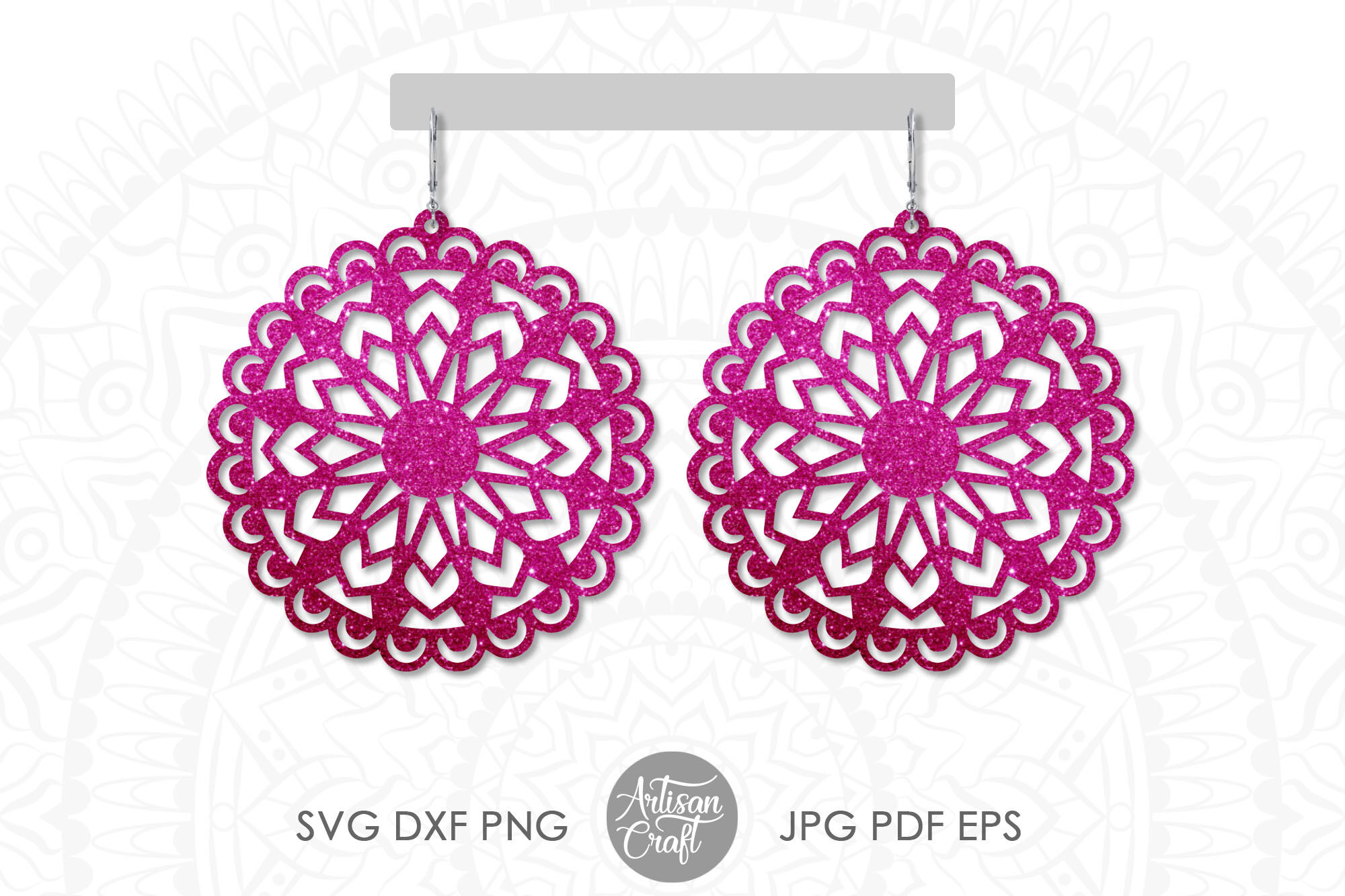 Download Laser Cut Earring Template Mandala By Artisan Craft Svg Thehungryjpeg Com PSD Mockup Templates