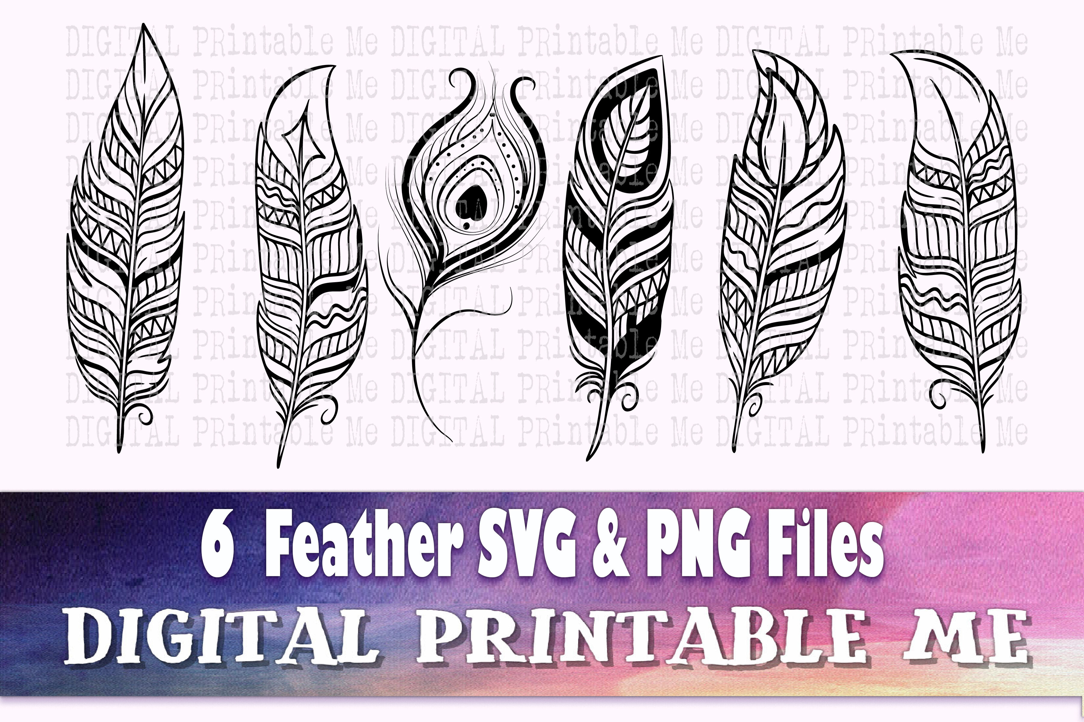 Download Feather Illustration Svg Bundle 6 Silhouette Png Bird Quill Clip Ar By Digitalprintableme Thehungryjpeg Com