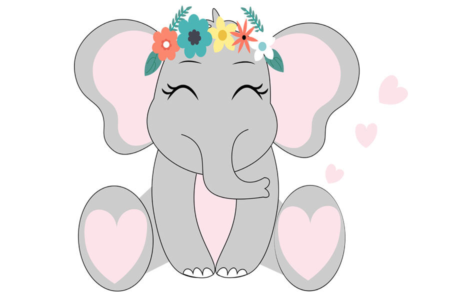 Download Elephant Svg Set Girl Elephant Svg Cute Elephant Svg Cut Files Elep By Lillyarts Thehungryjpeg Com