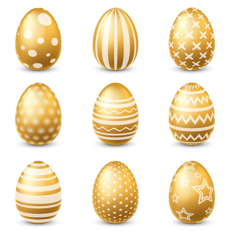 Easter golden egg. Traditional spring 8489887 PNG