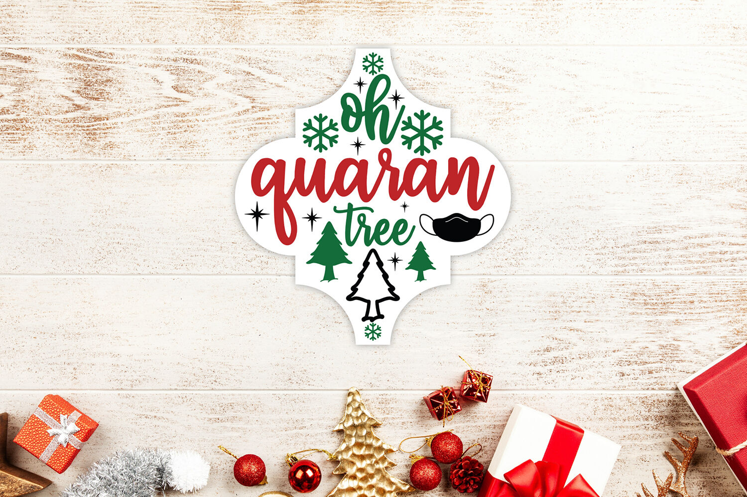 Download Christmas SVG, Oh Quaran Tree, Arabesque Tile Ornament SVG ...