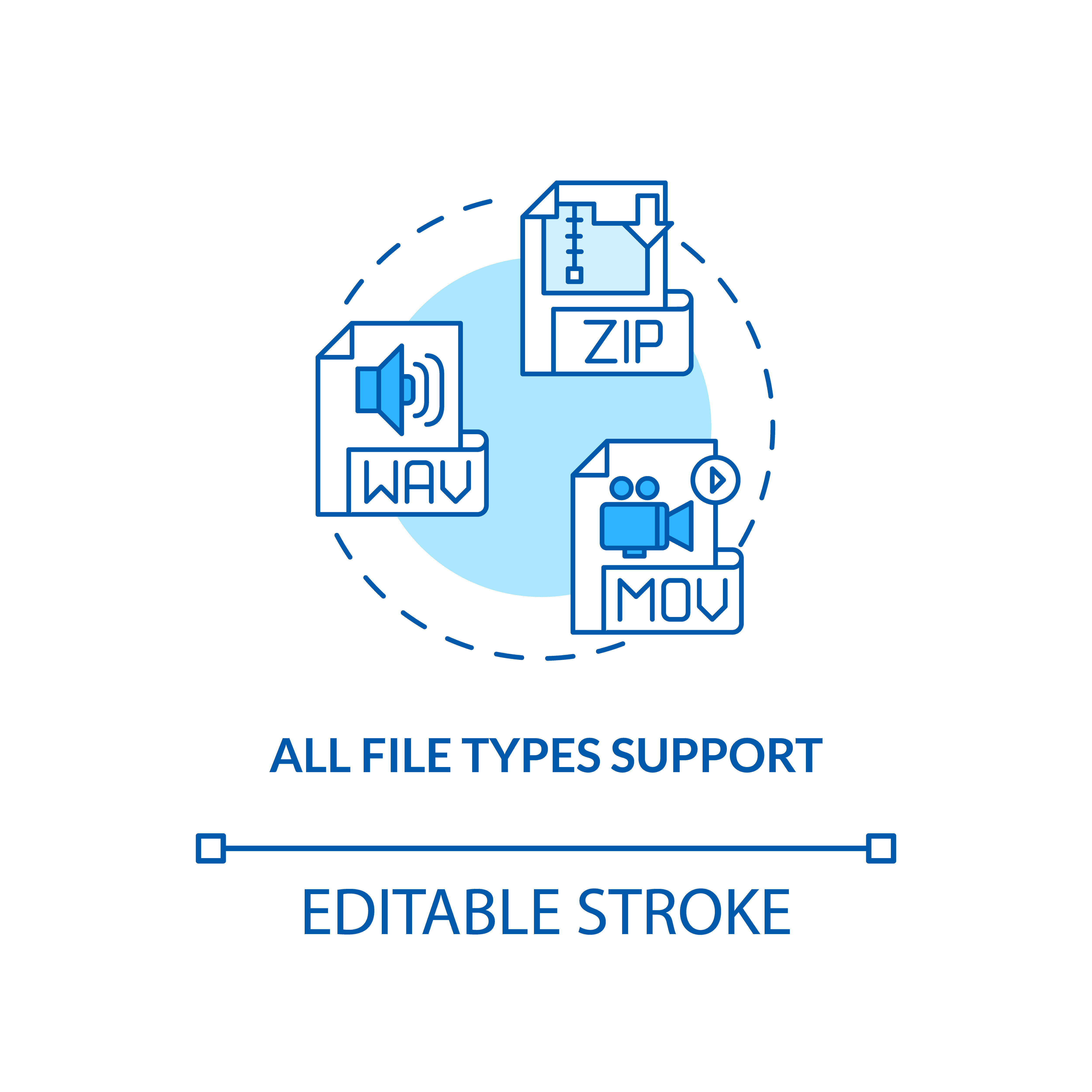 All file types support concept icon By bsd art factory TheHungryJPEG