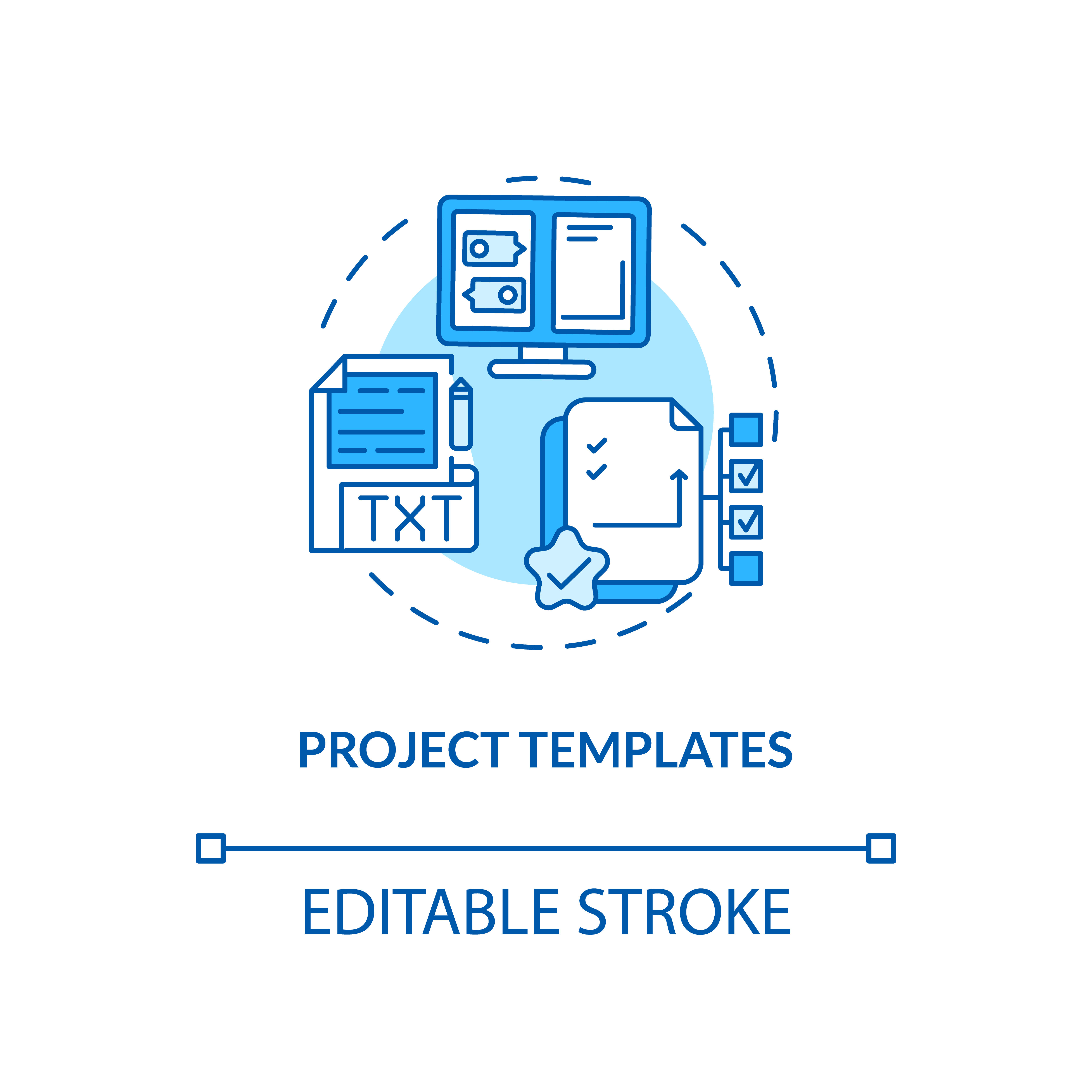 Project templates concept icon By bsd art factory | TheHungryJPEG