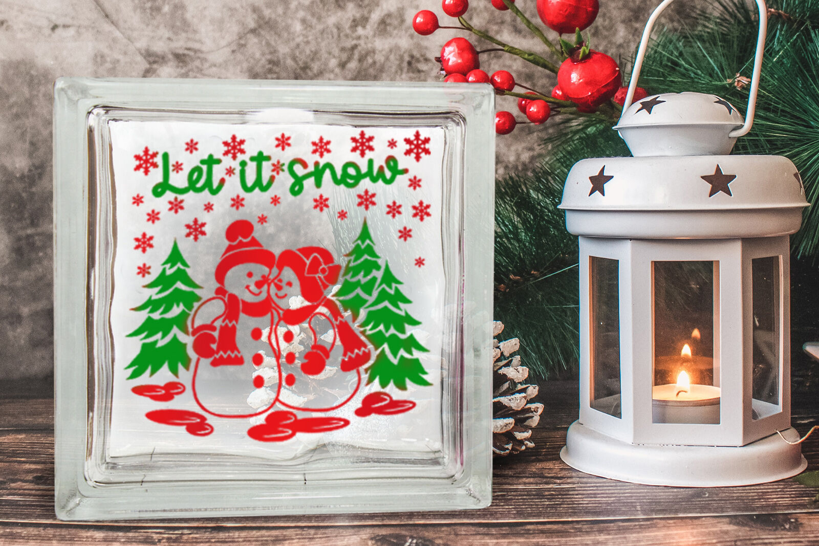 Christmas SVG Let It Snow Layered Design Clipart Decor ...