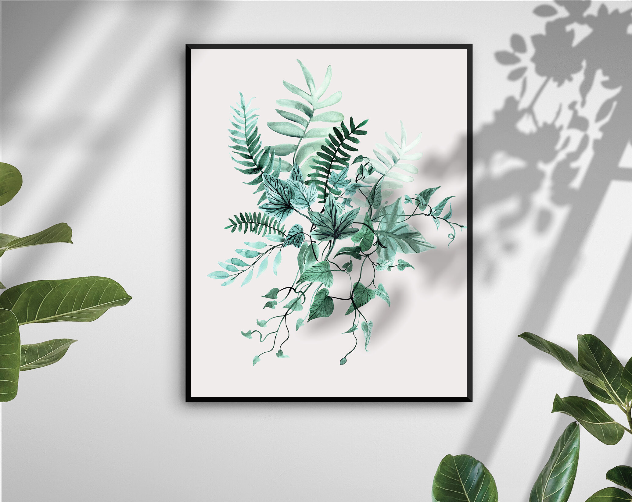 Ivy Greenery Collection Watercolor leaves By Sunny_Afternoons ...