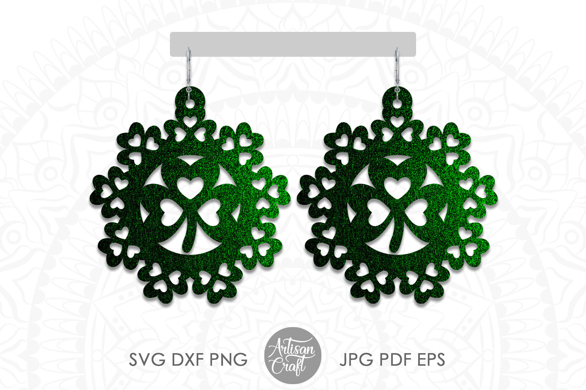 Shamrock Earring, St Patrick's Day Graphic by Artisan Craft SVG