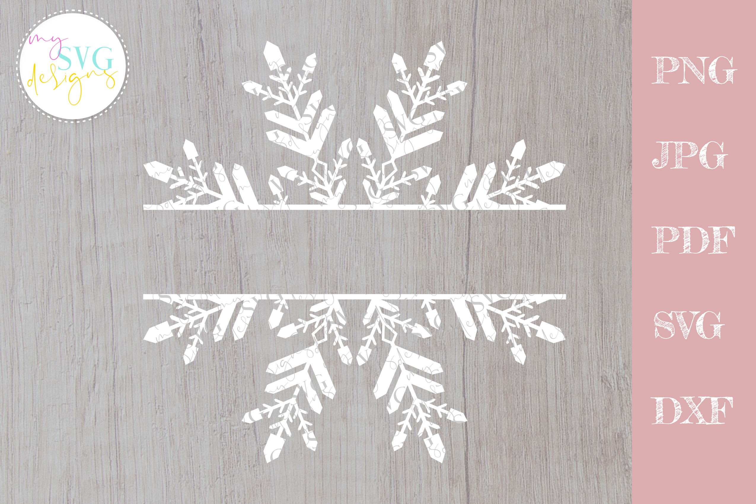 Download Snowflake Monogram Svg Snowflake Ornament Svg Split Snowflake Svg W By Mysvgdesigns Thehungryjpeg Com